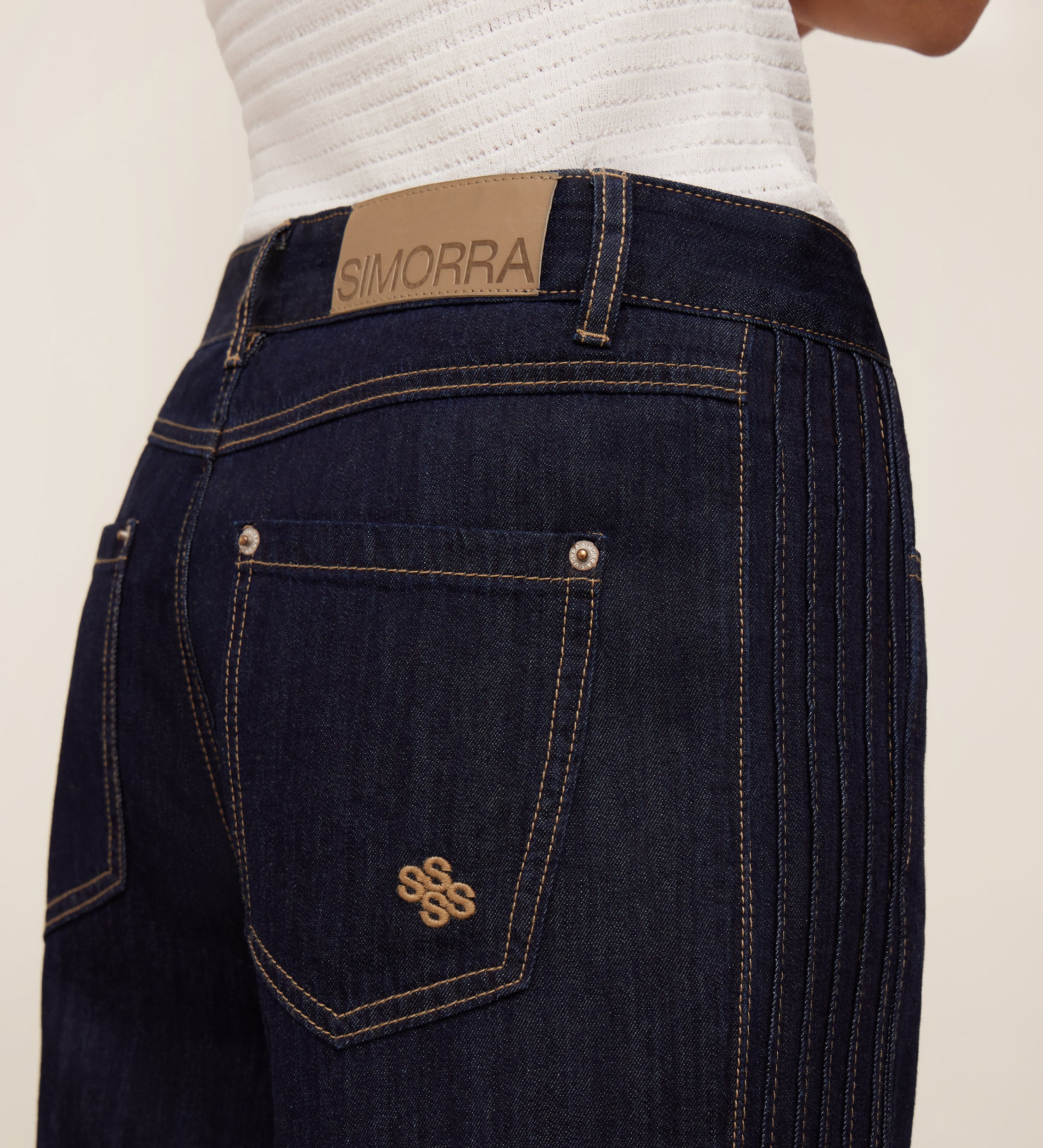 Pantalon large avec cordons de serrage