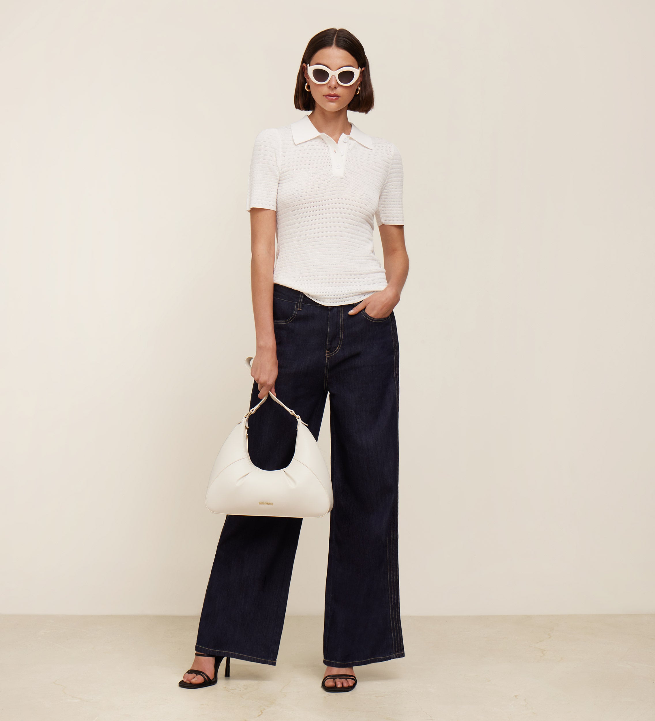 Pantalon large avec cordons de serrage
