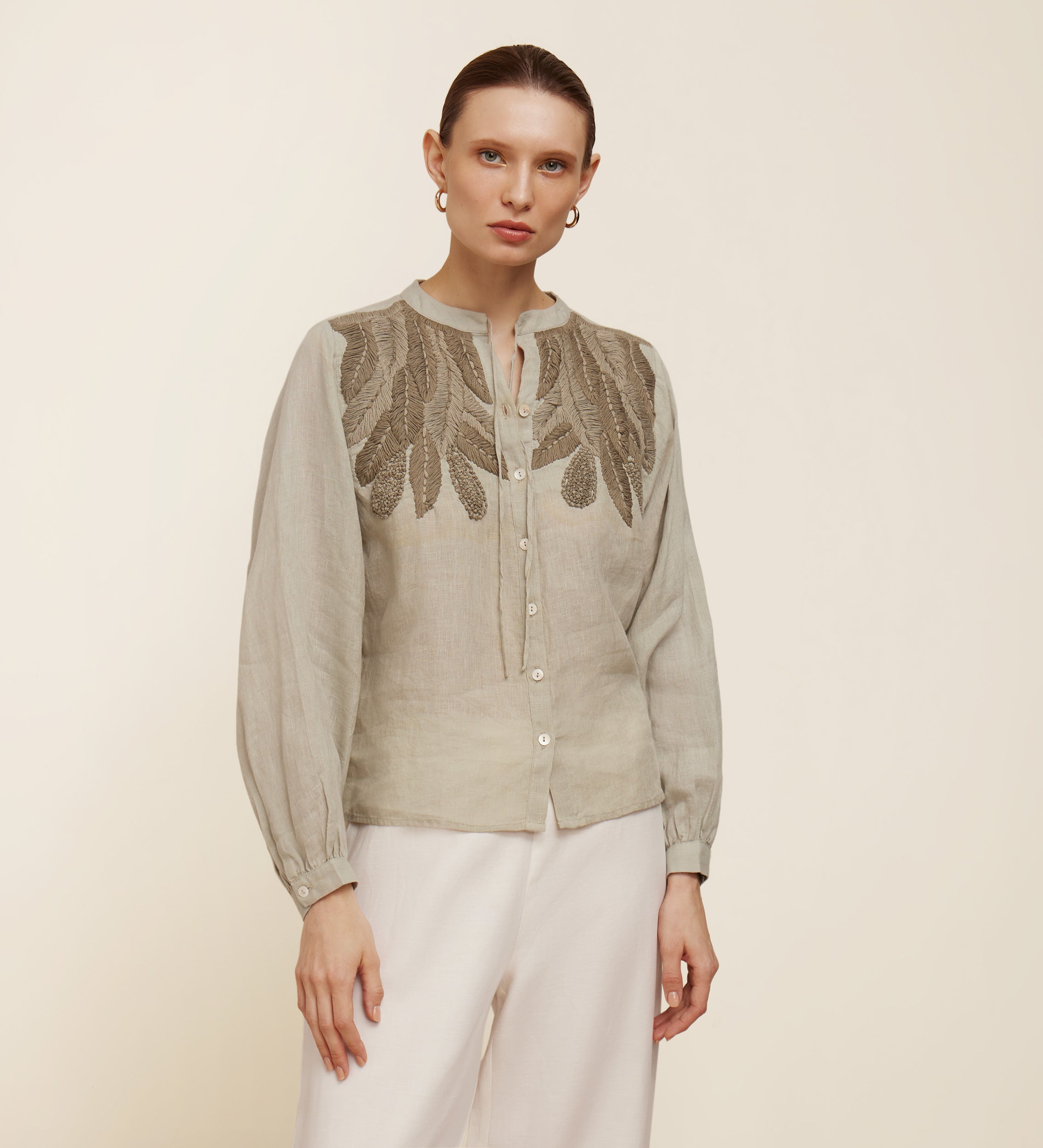 Hand embroidered blouse
