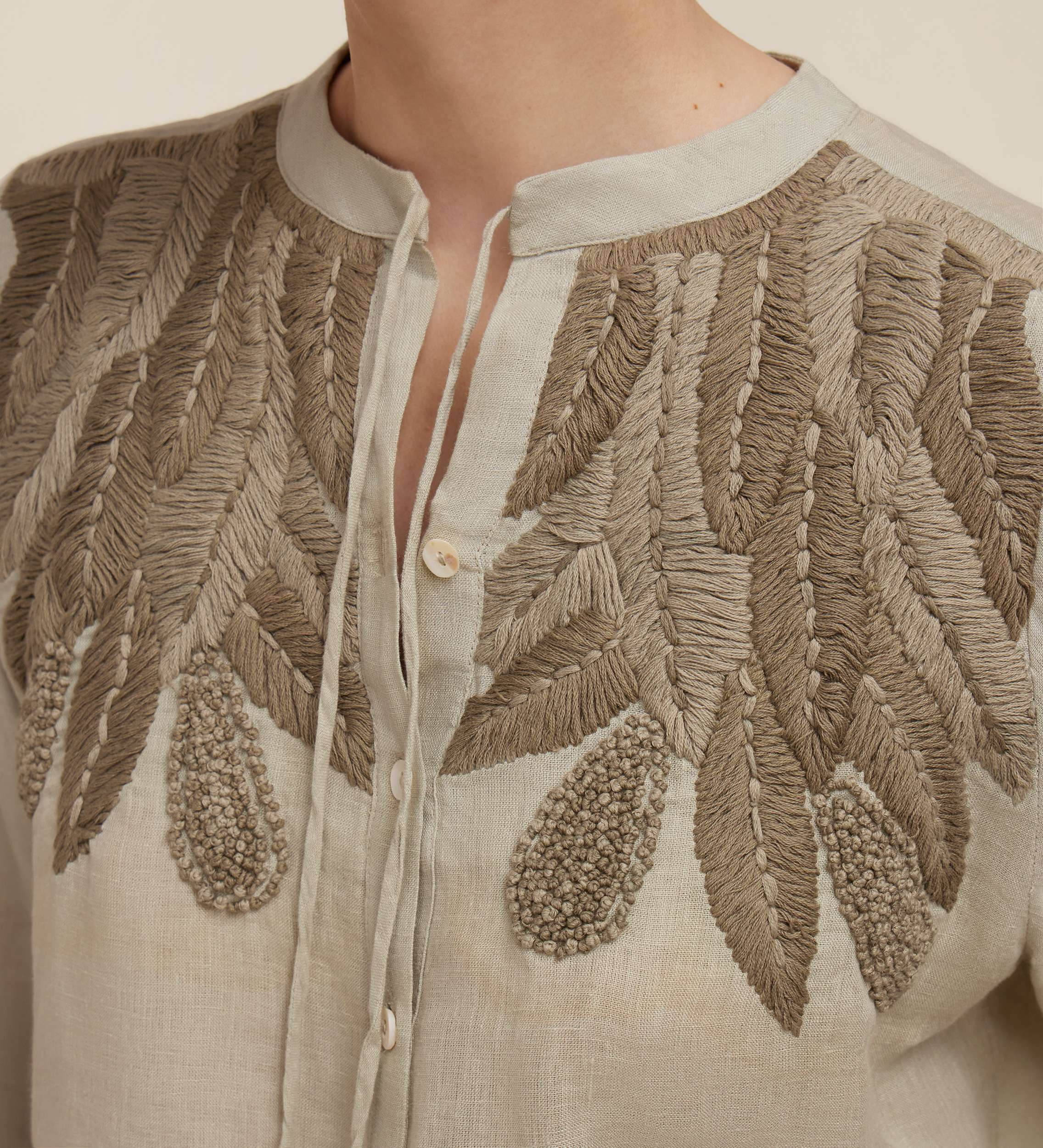 Hand embroidered blouse
