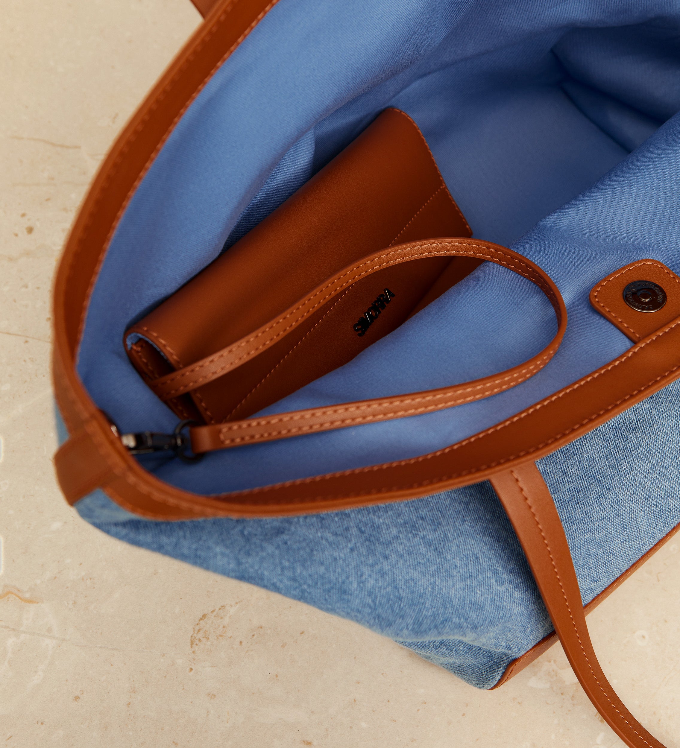Denim tote bag