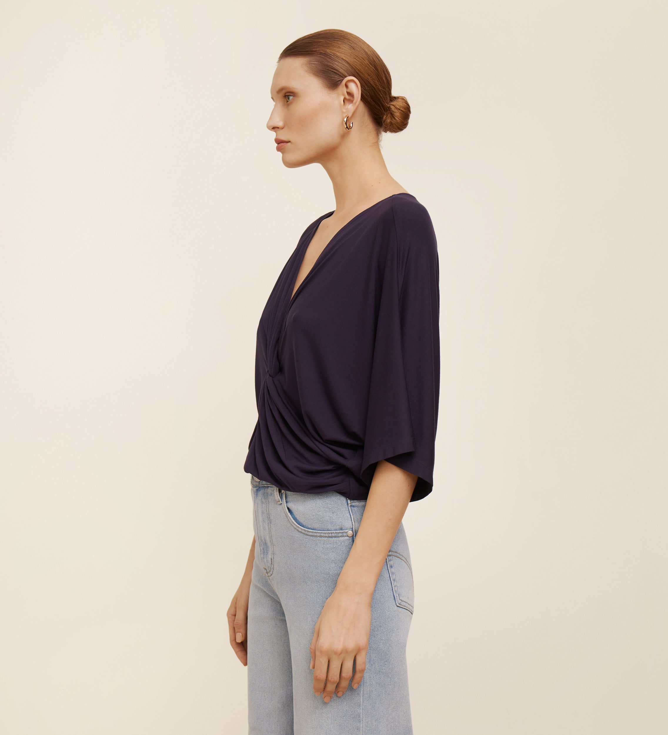 Top en maille à nœud