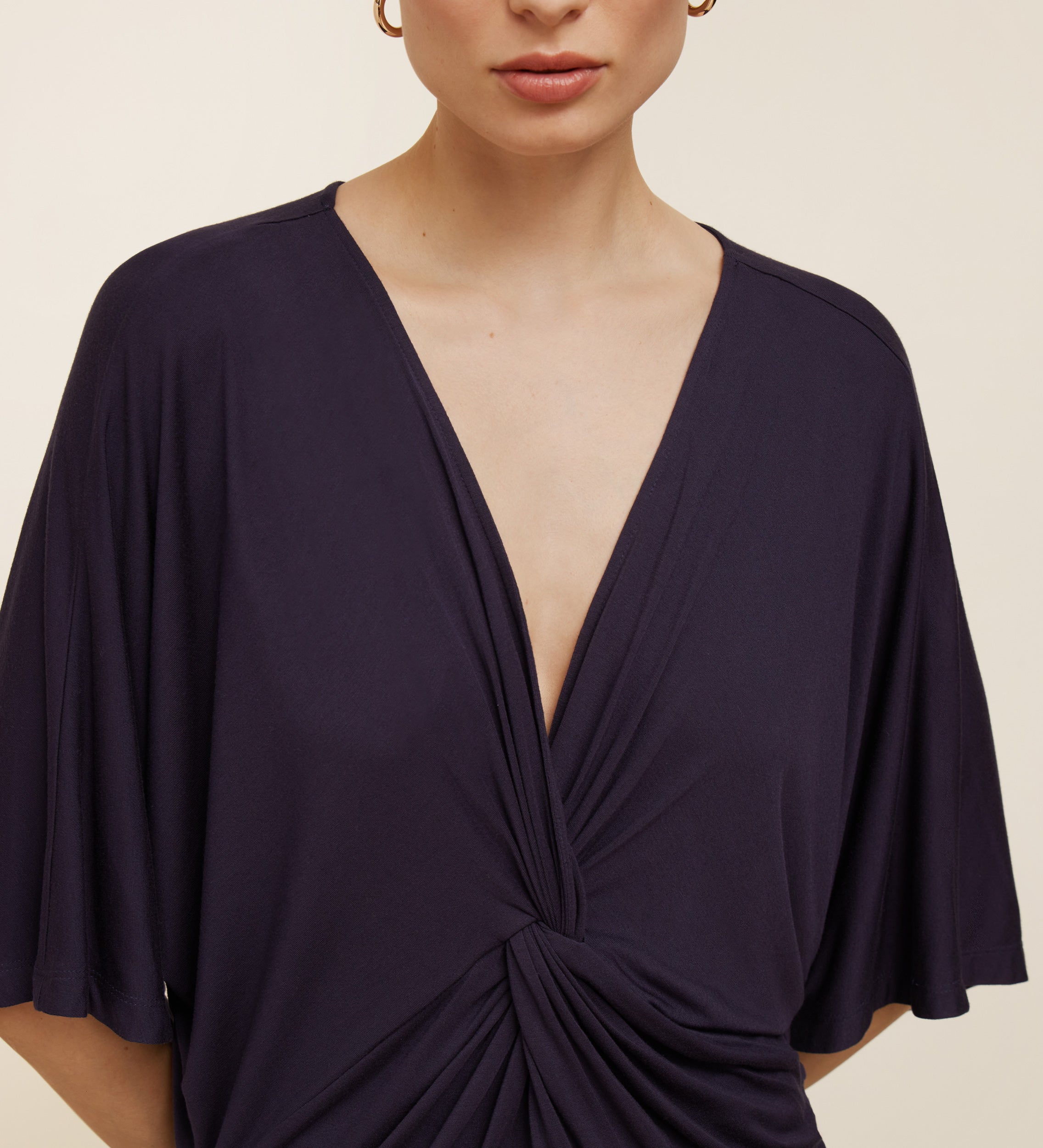 Top en maille à nœud