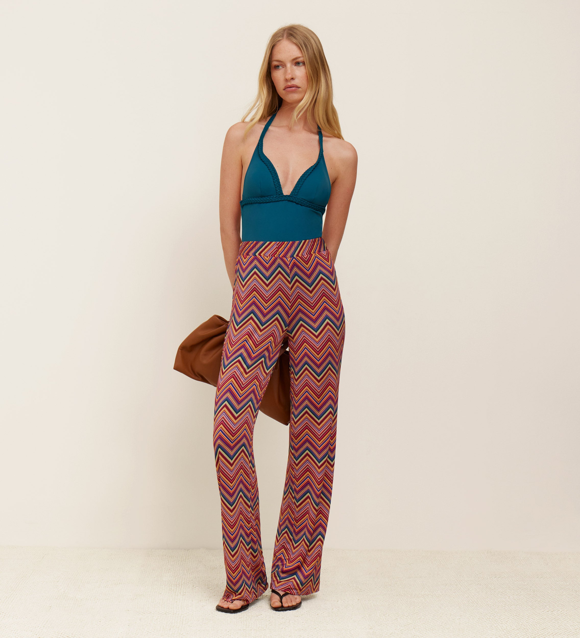 Pantalon stretch imprimé