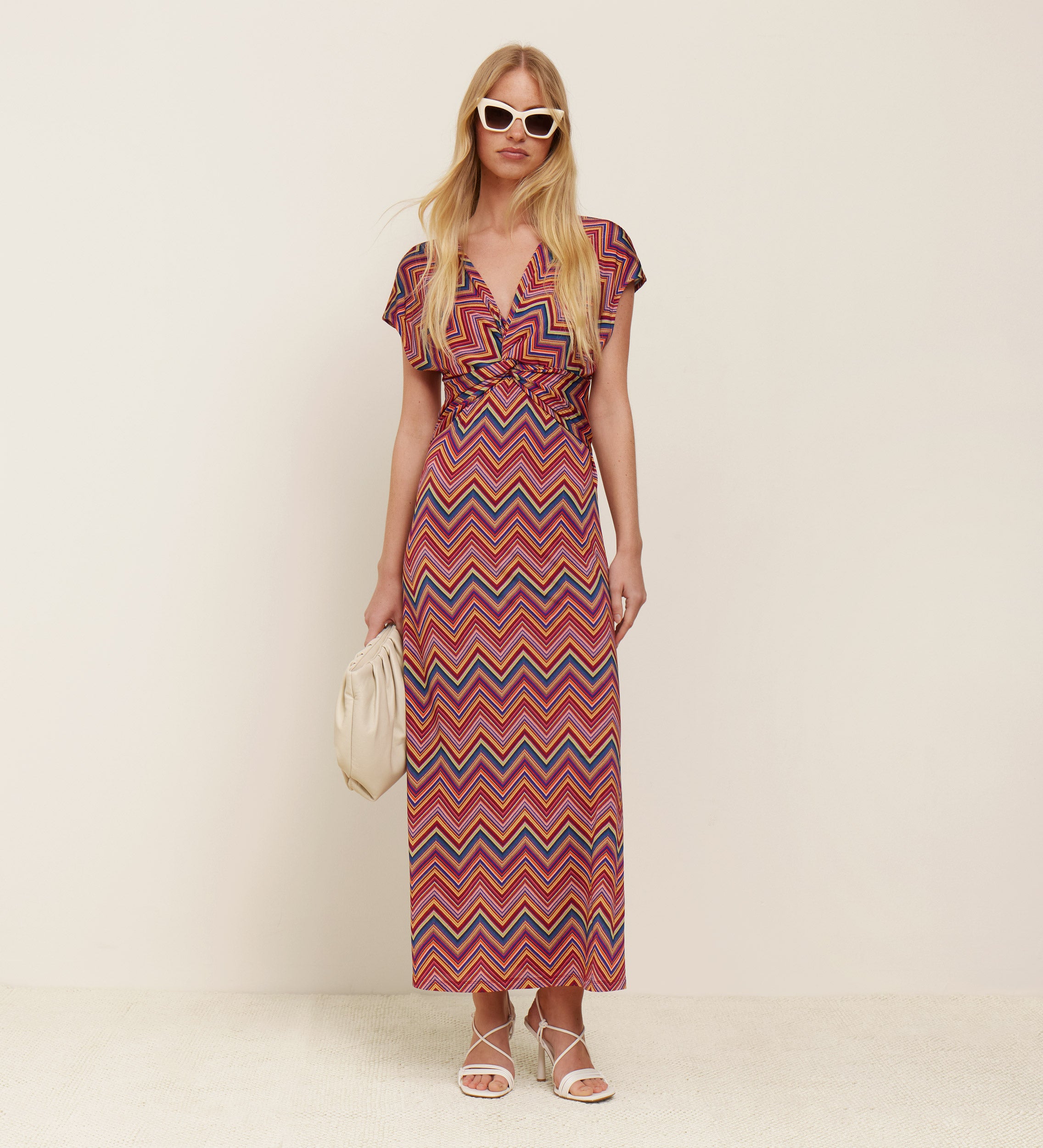 Robe en maille imprimée