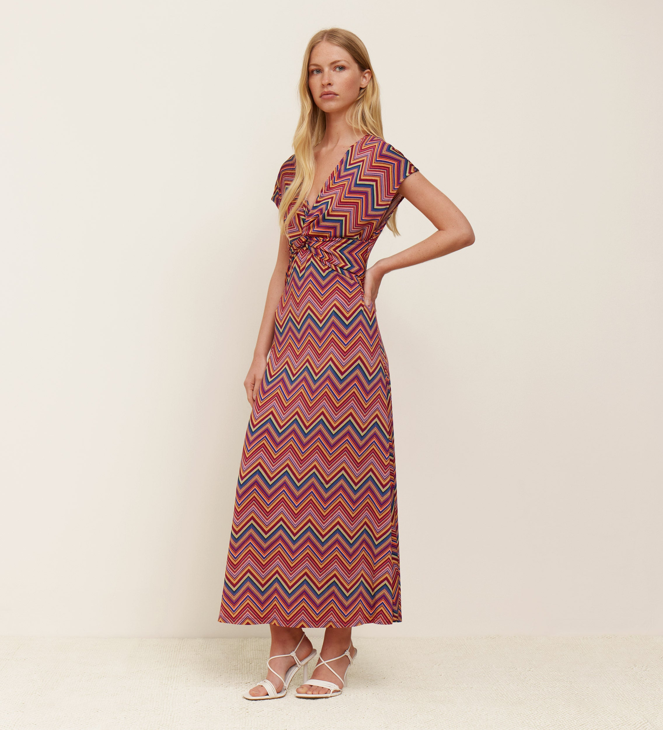 Robe en maille imprimée