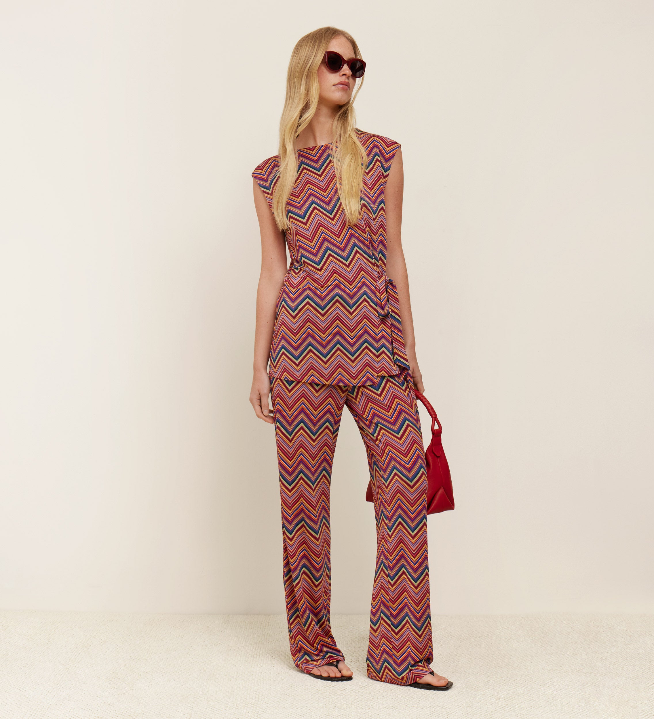 Top estampado lazo