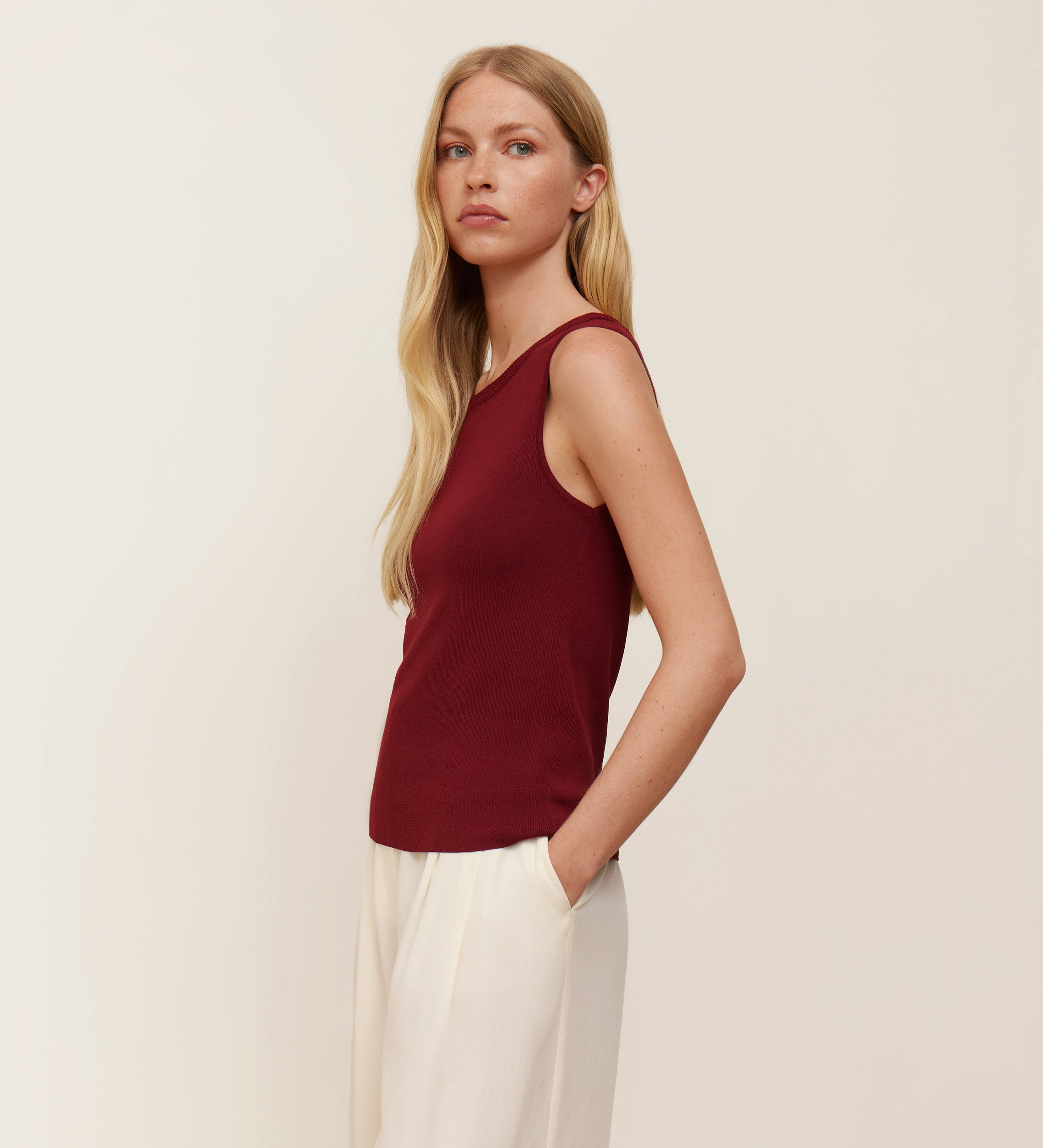 Top tricot sisado