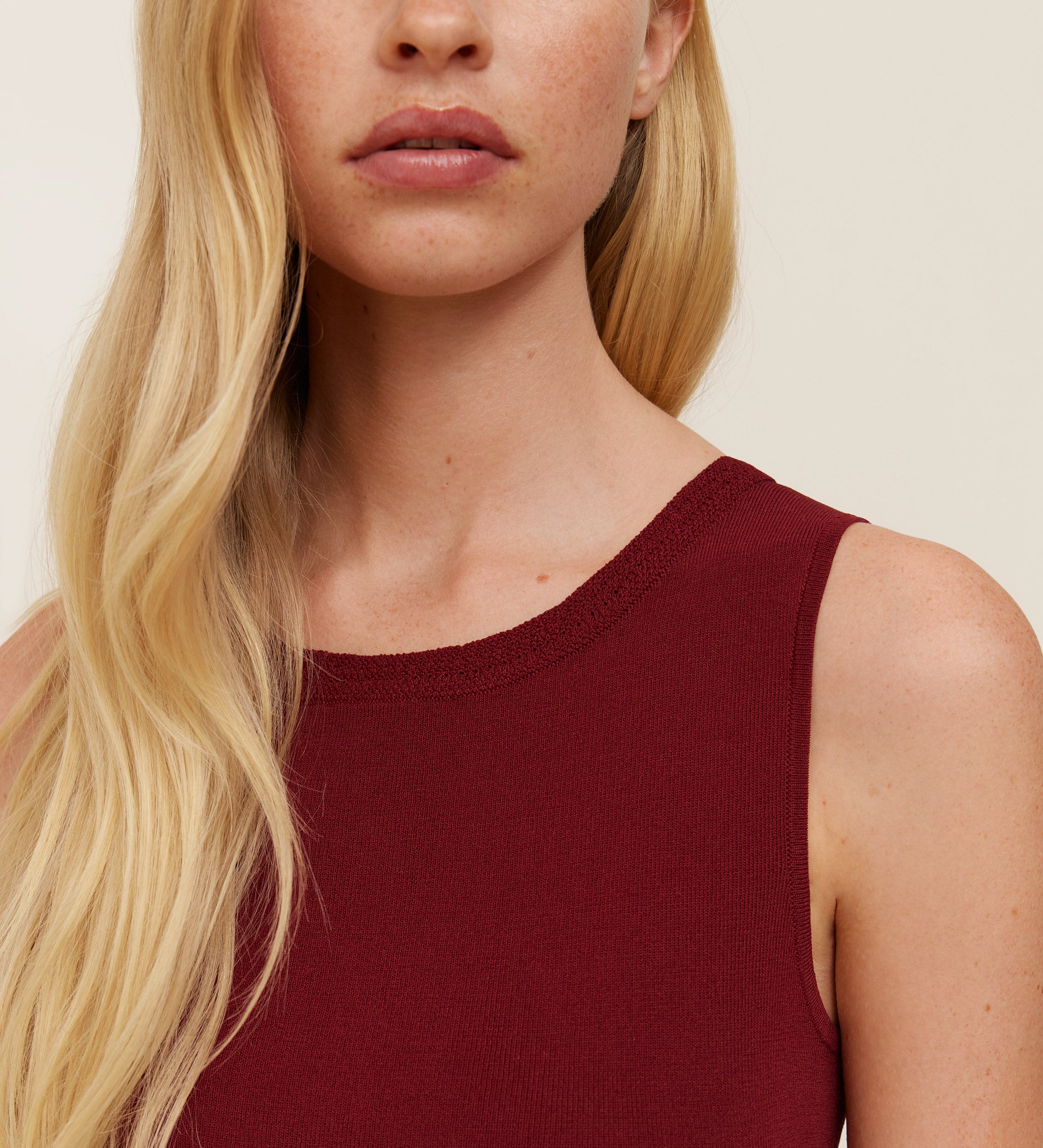 Top tricot sisado