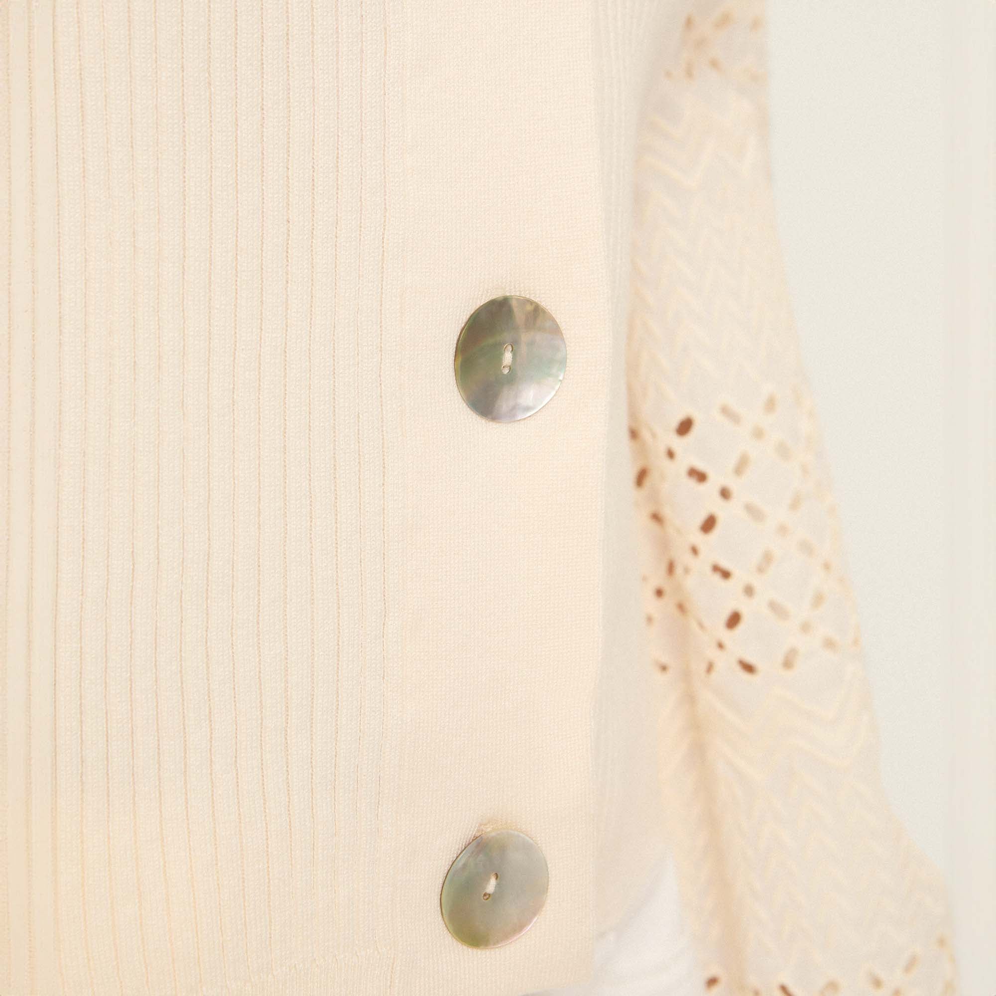 Cardigan with embroidered sleeves