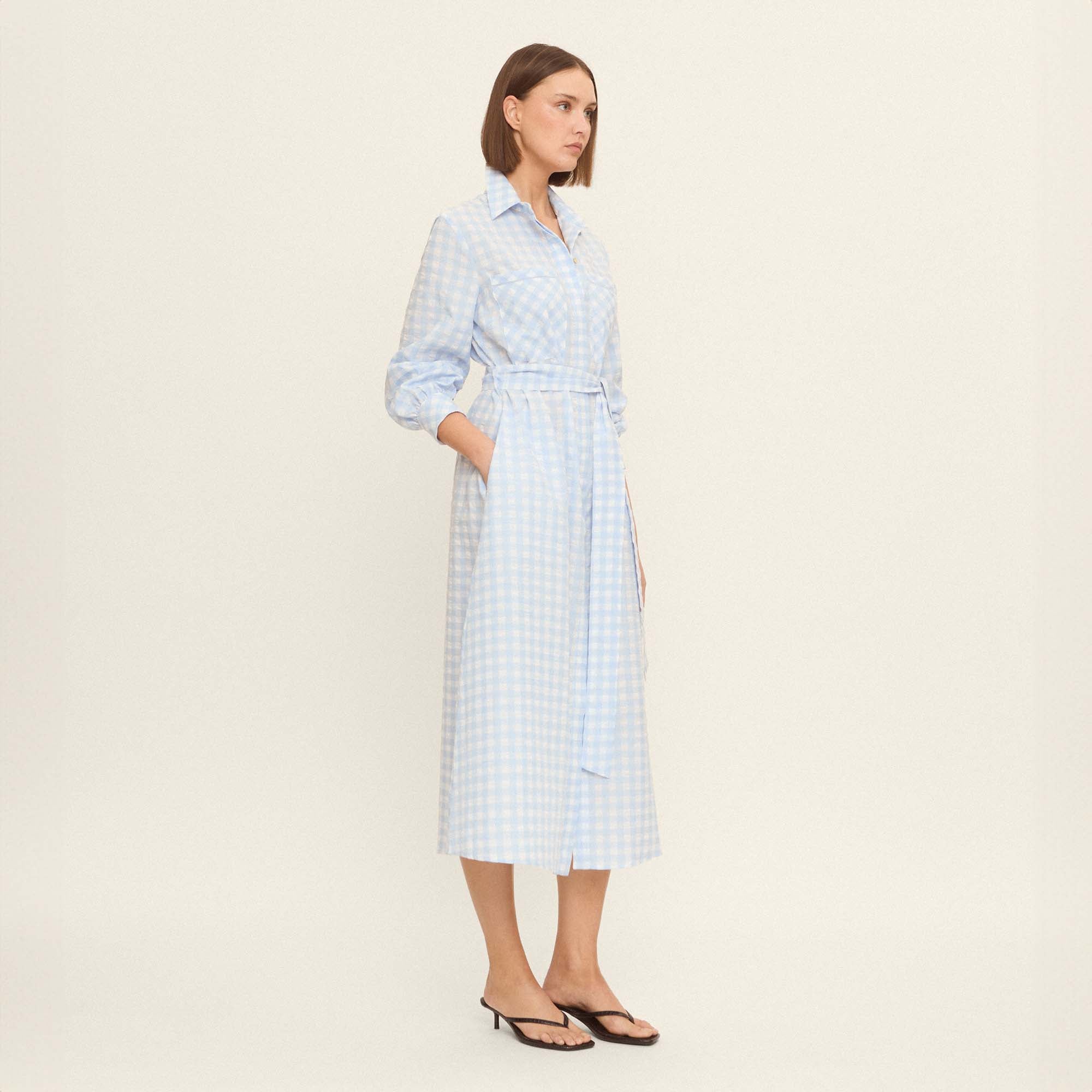 Vestido camisero vichy