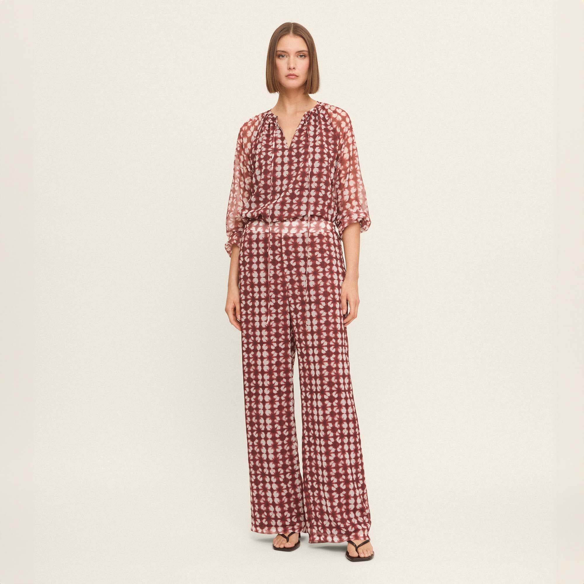Flowy printed trousers