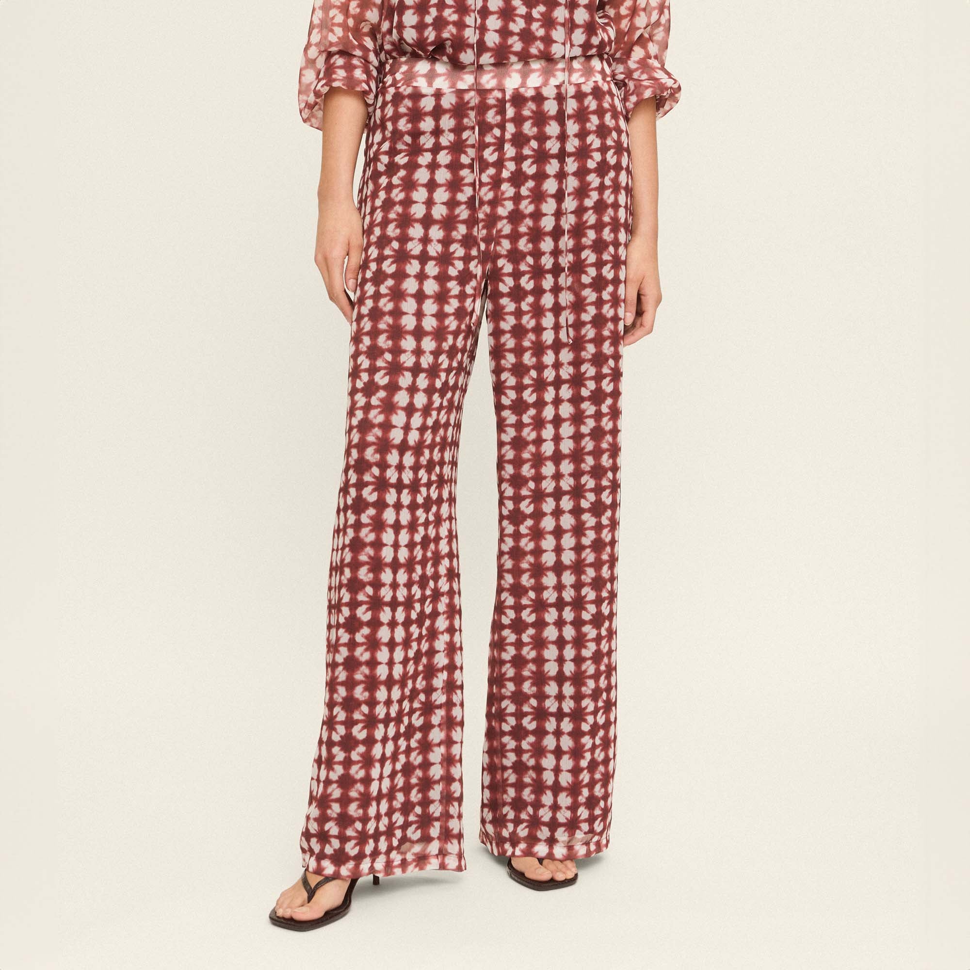 Flowy printed trousers