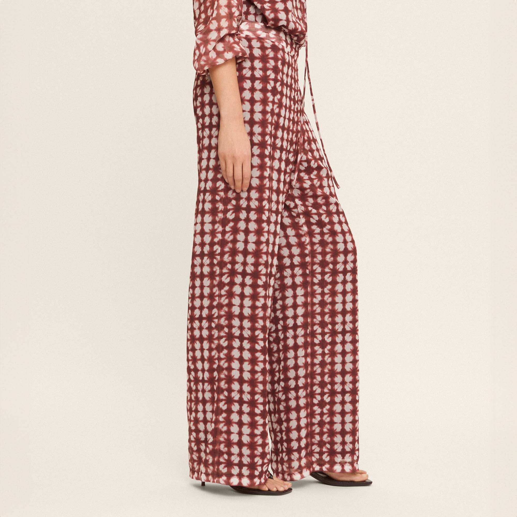 Flowy printed trousers