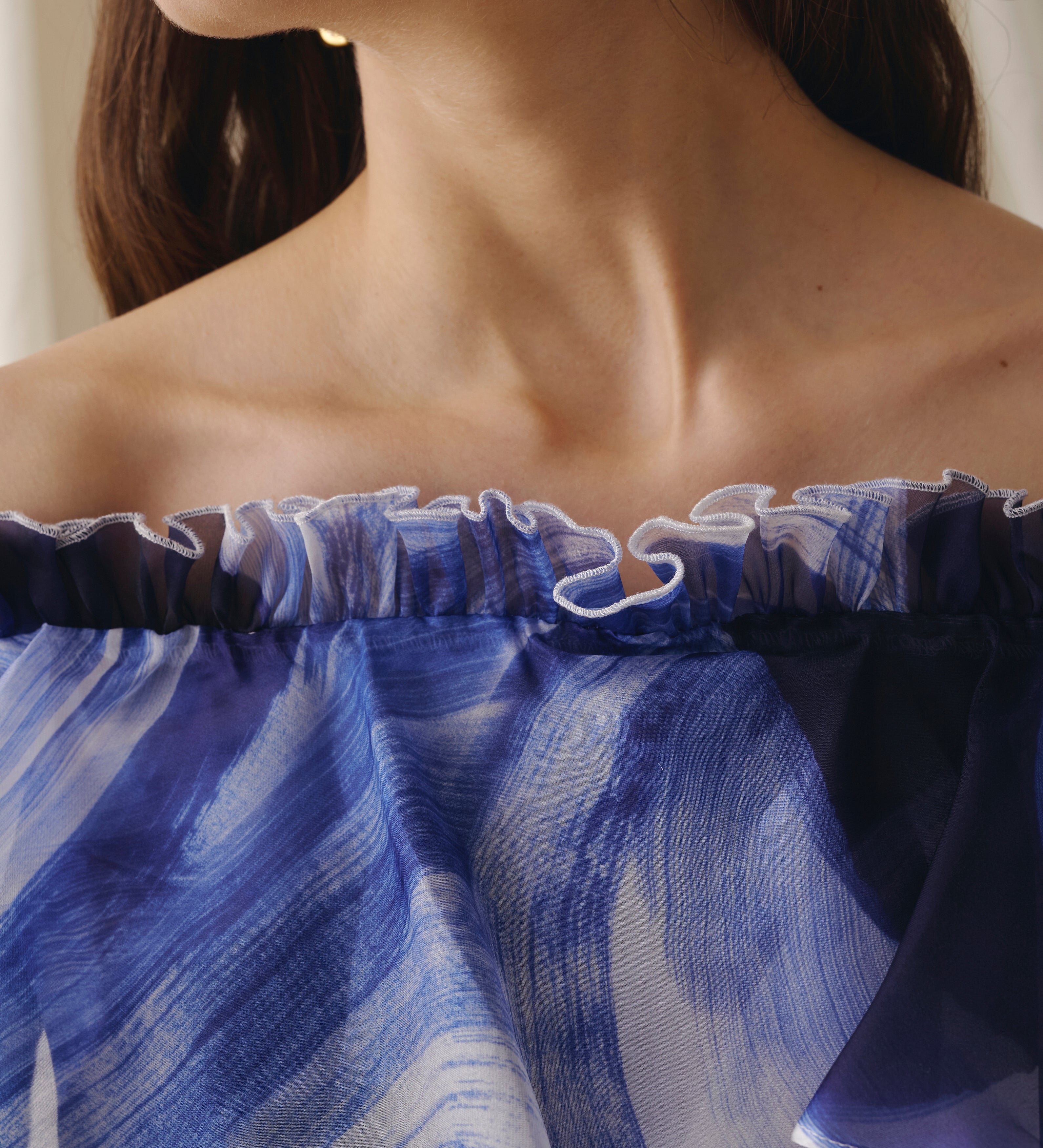Blusa organza estampada