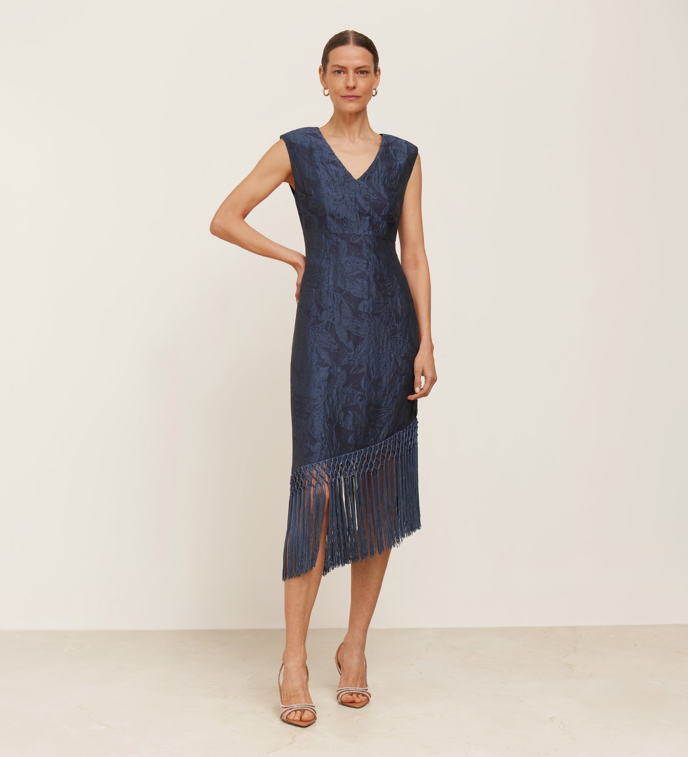 Vestido midi jacquard