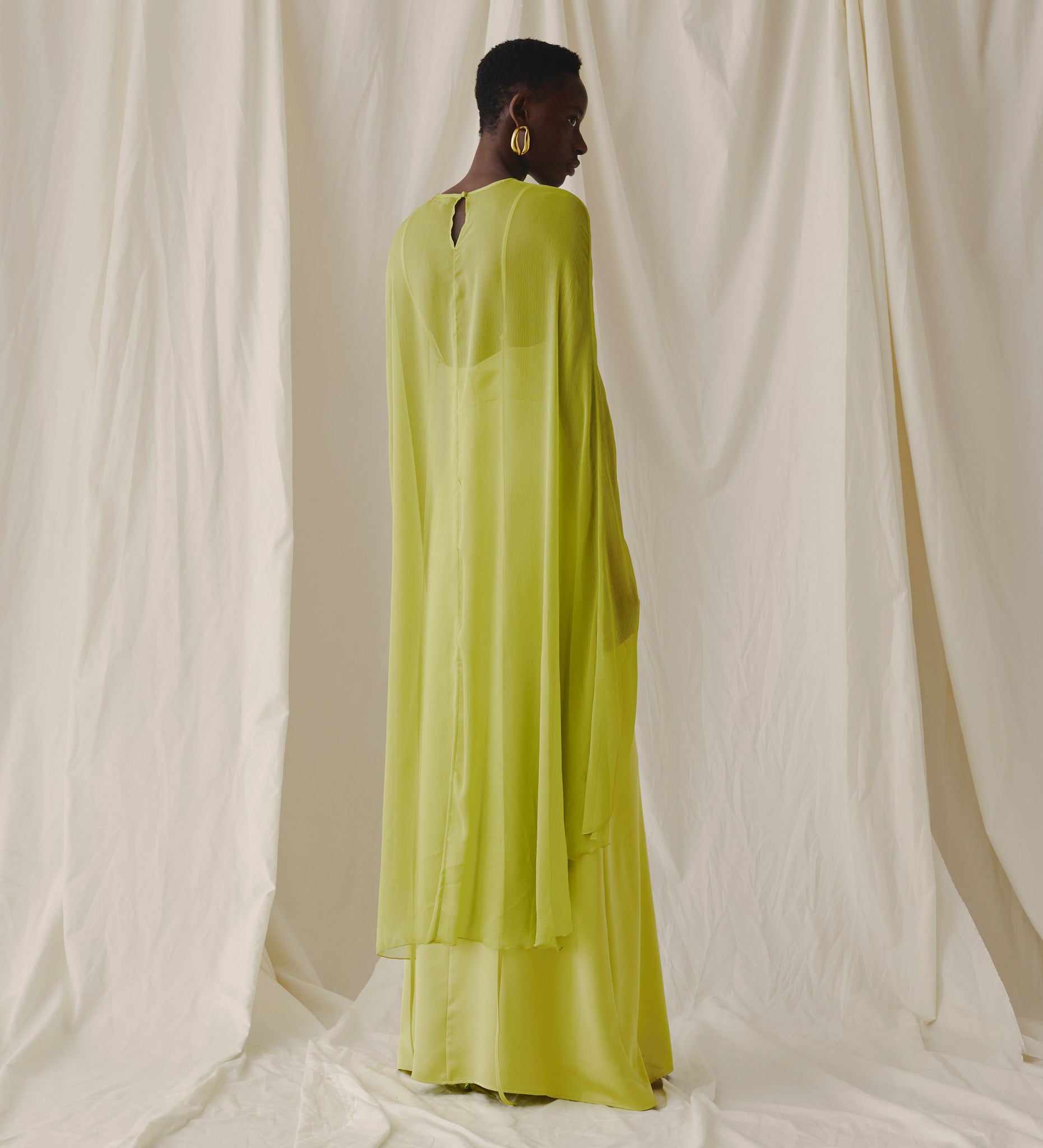 Poncho en mousseline