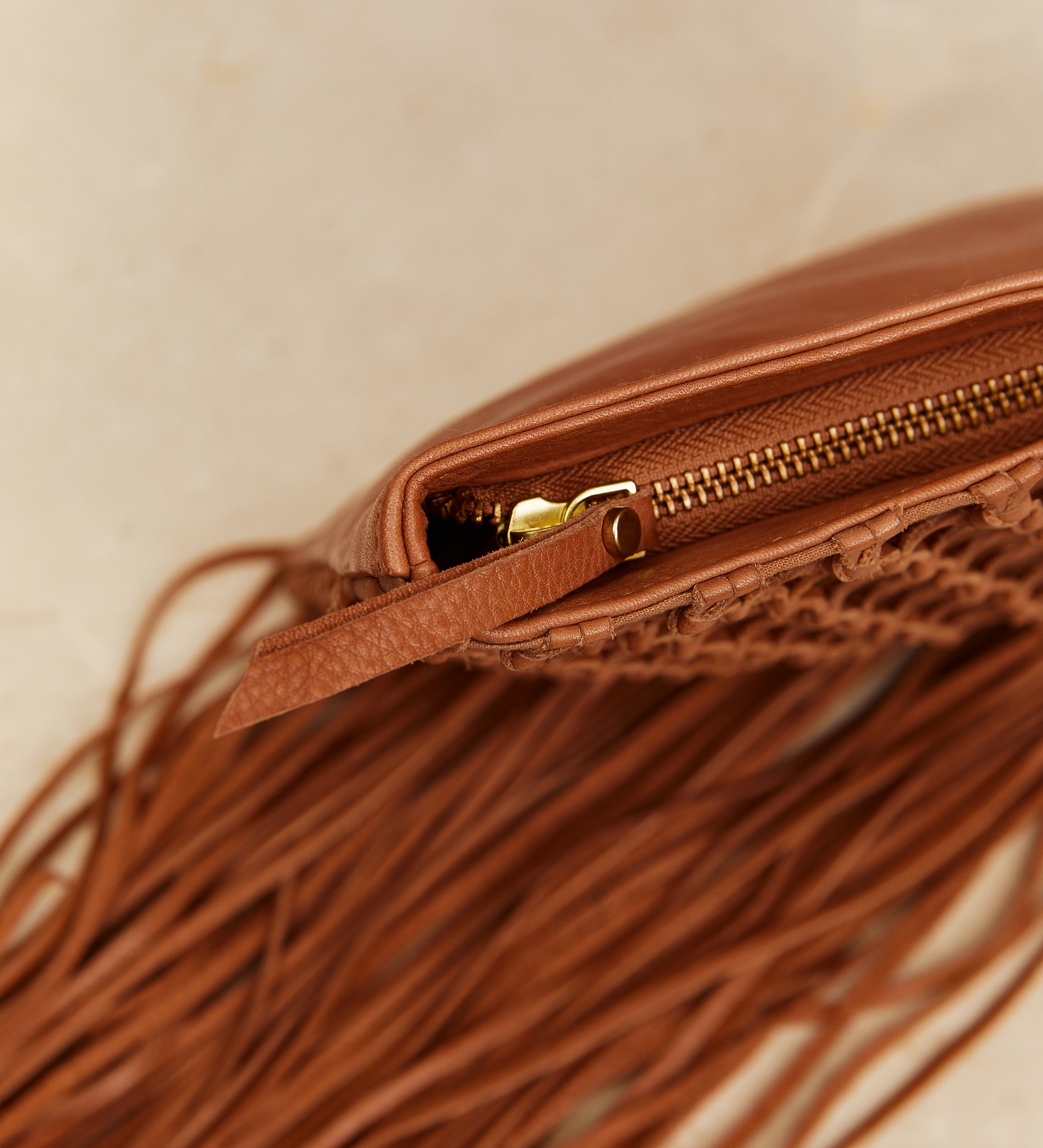 Fringe nappa bag