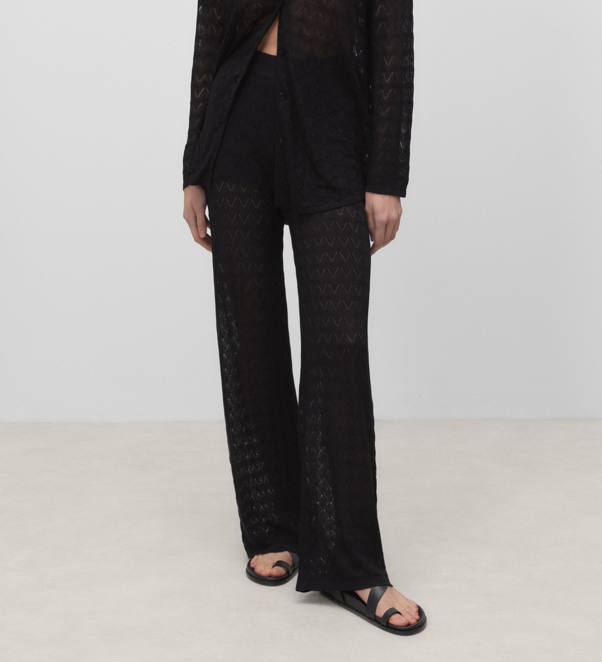 Pantalon en maille ajourée