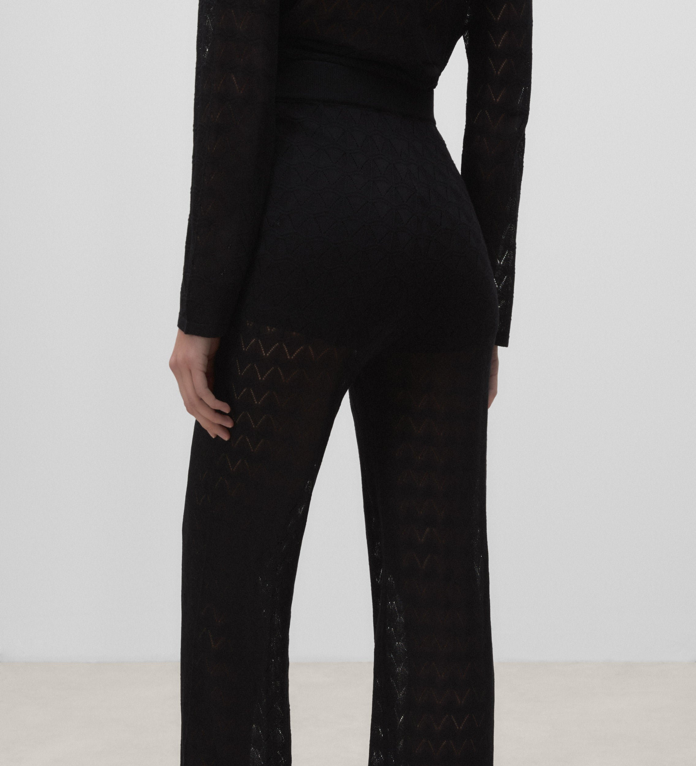 Pantalon en maille ajourée