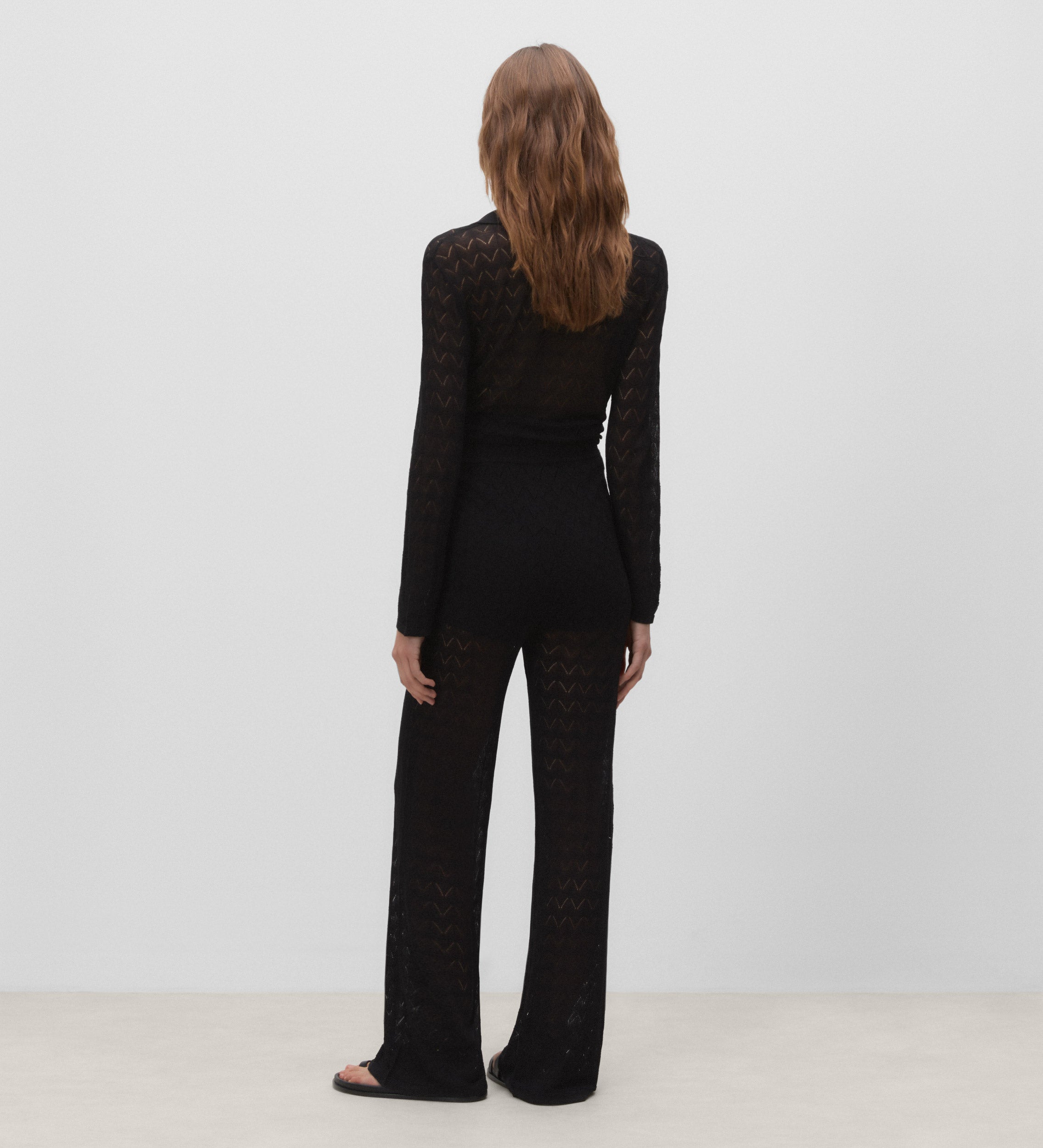 Pantalon en maille ajourée