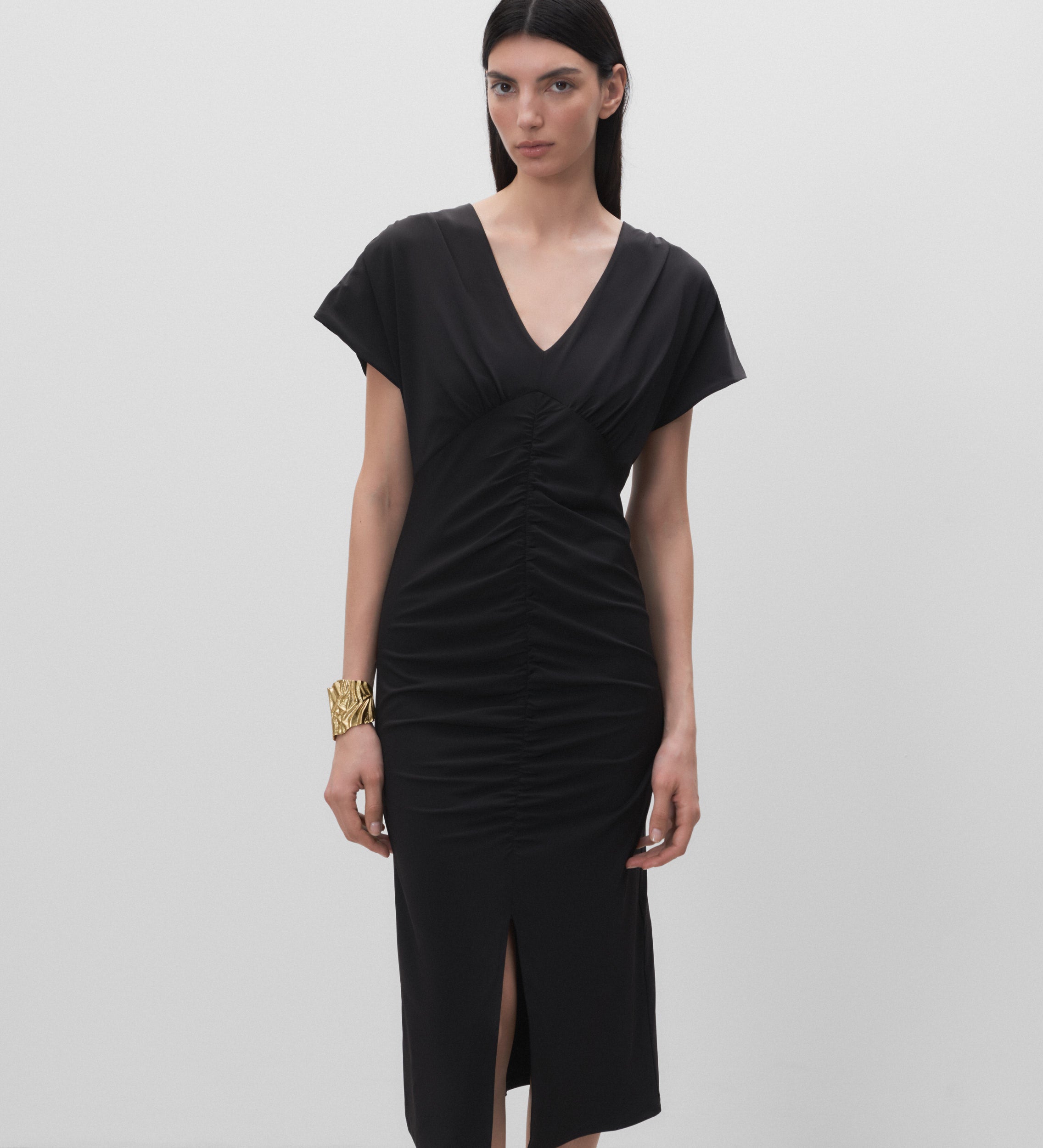 Vestido punto fruncido