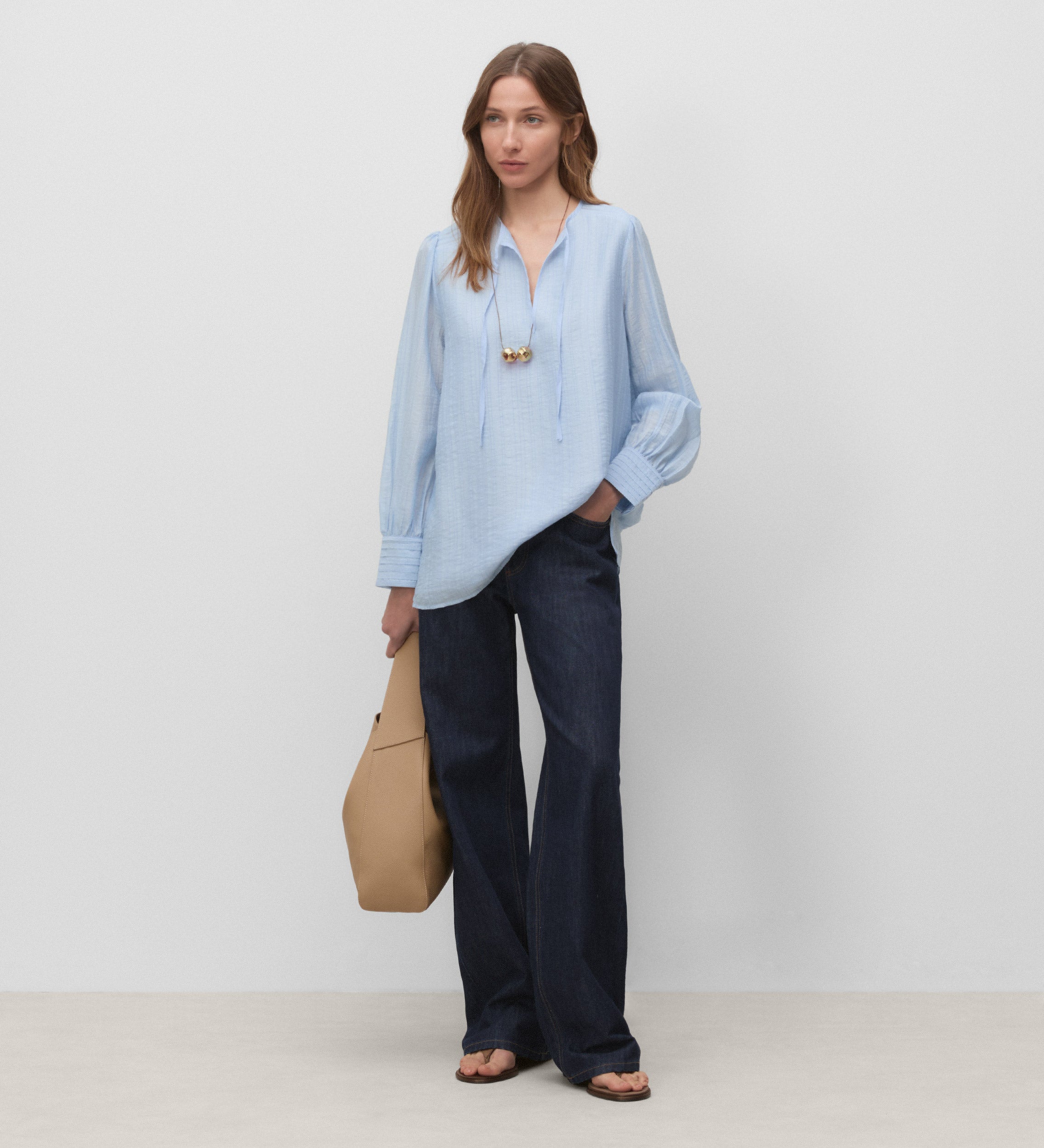 Blusa escote caja