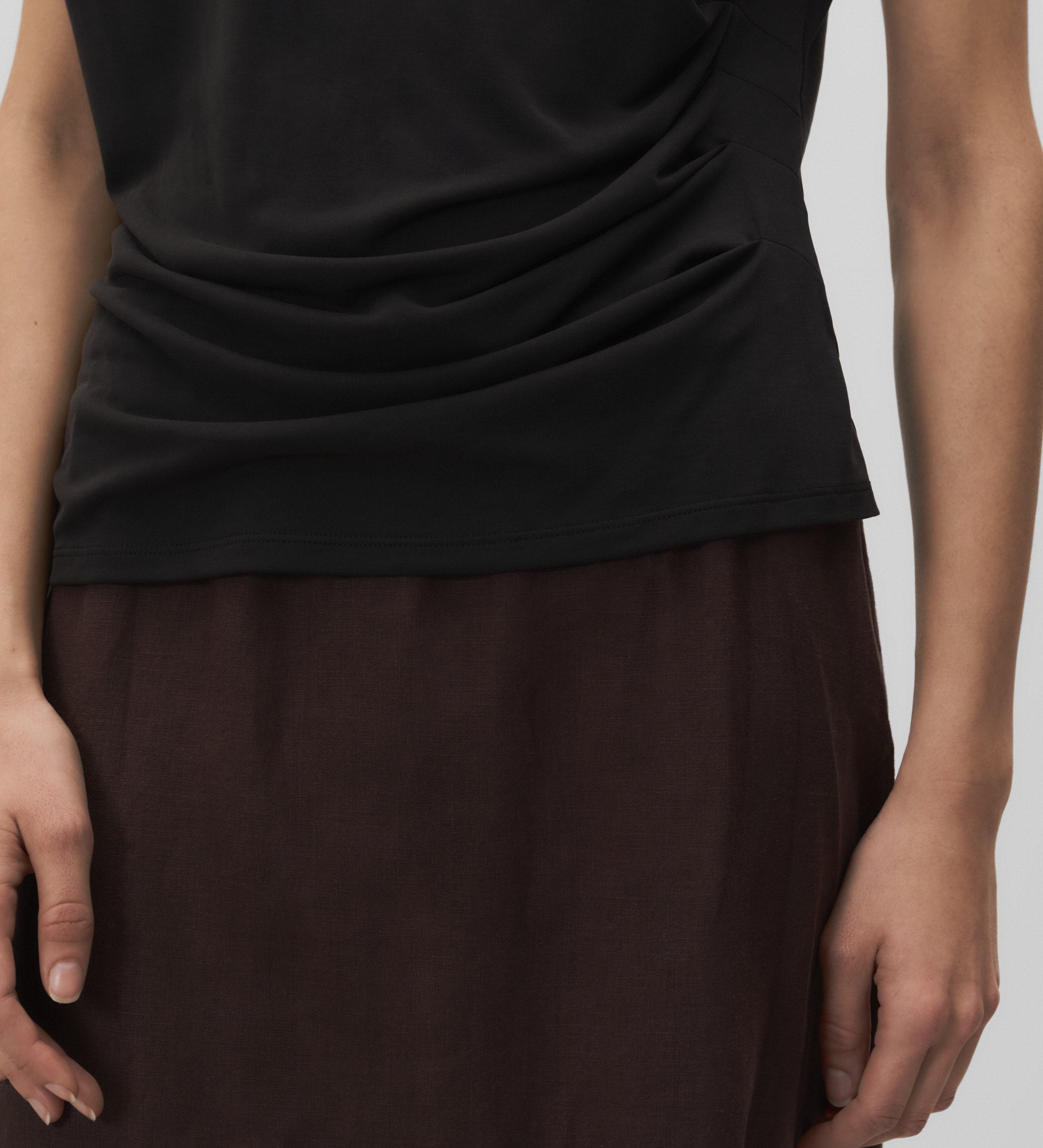 Camiseta manga corte frunces