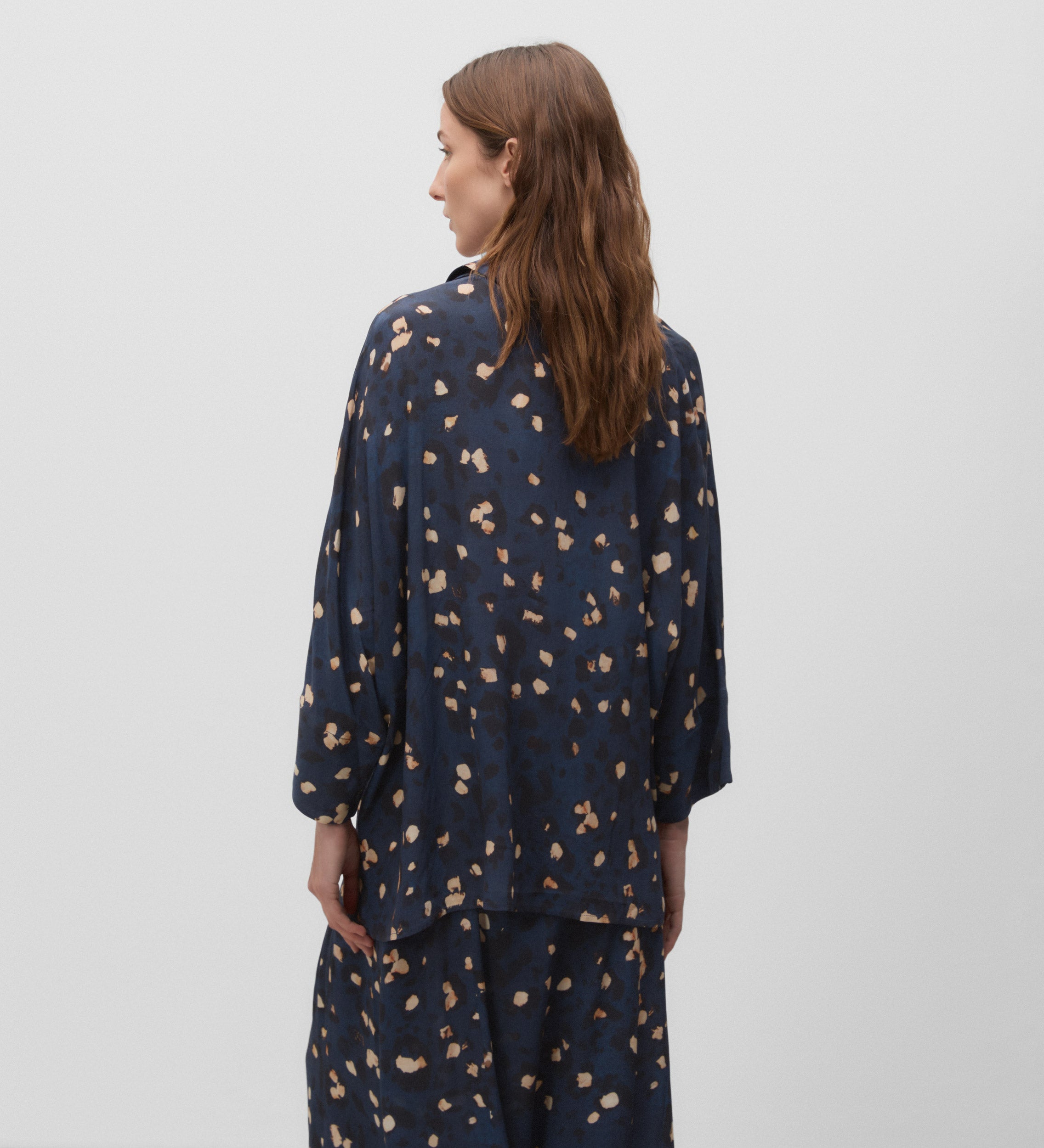 Oversized printed blouse