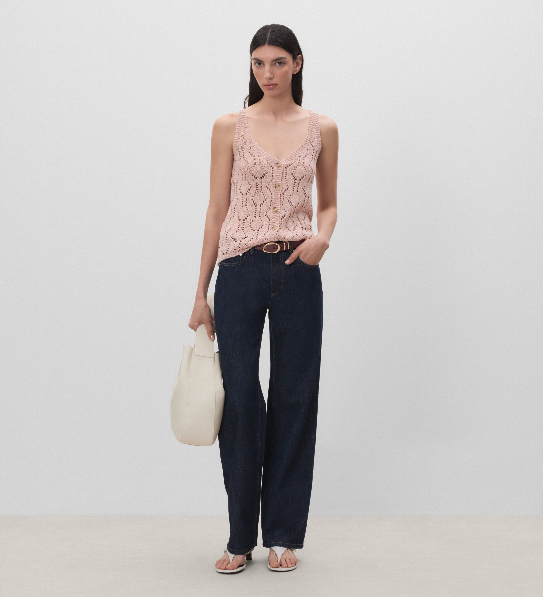Top tricot botones