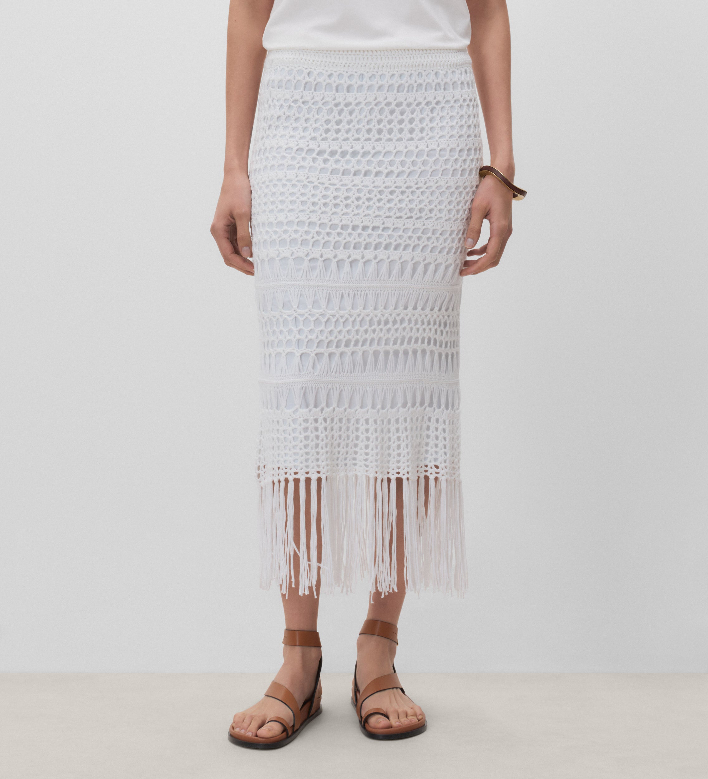 Fringe crochet skirt