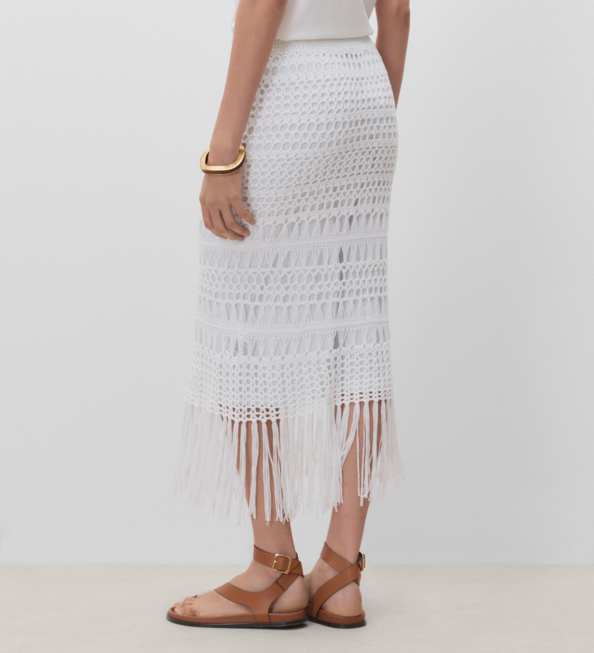Fringe crochet skirt
