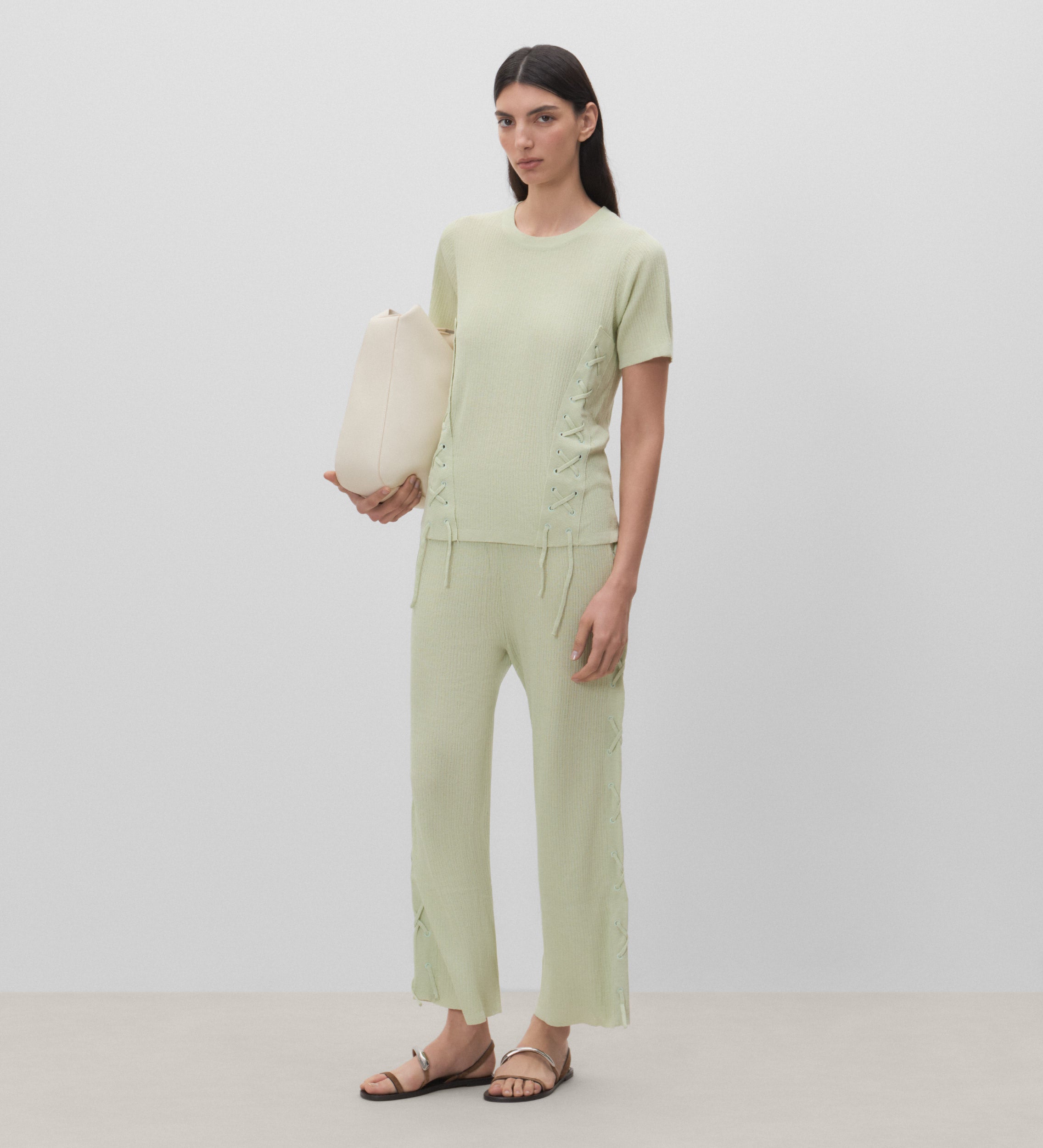 Eyelet tricot top
