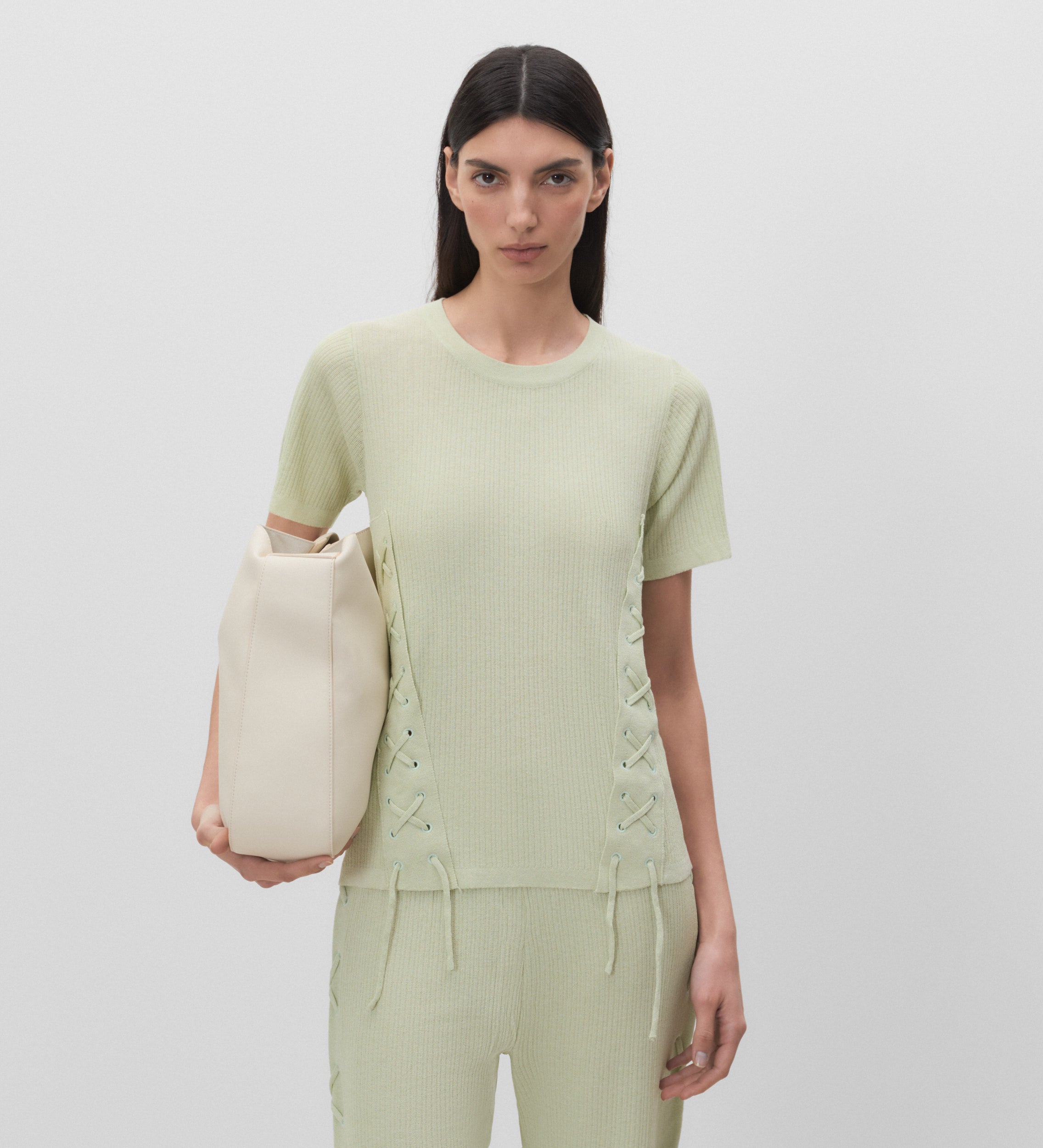 Eyelet tricot top