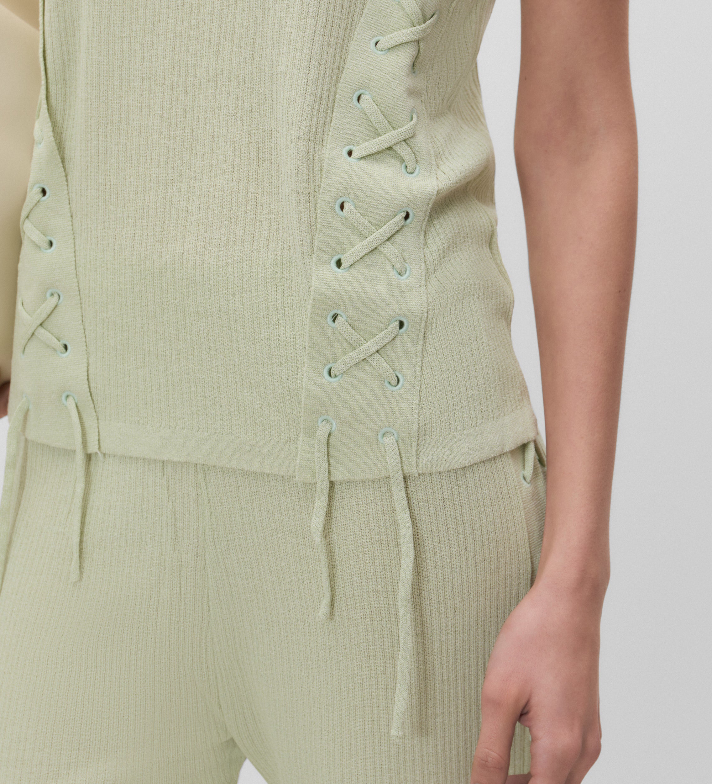 Eyelet tricot top