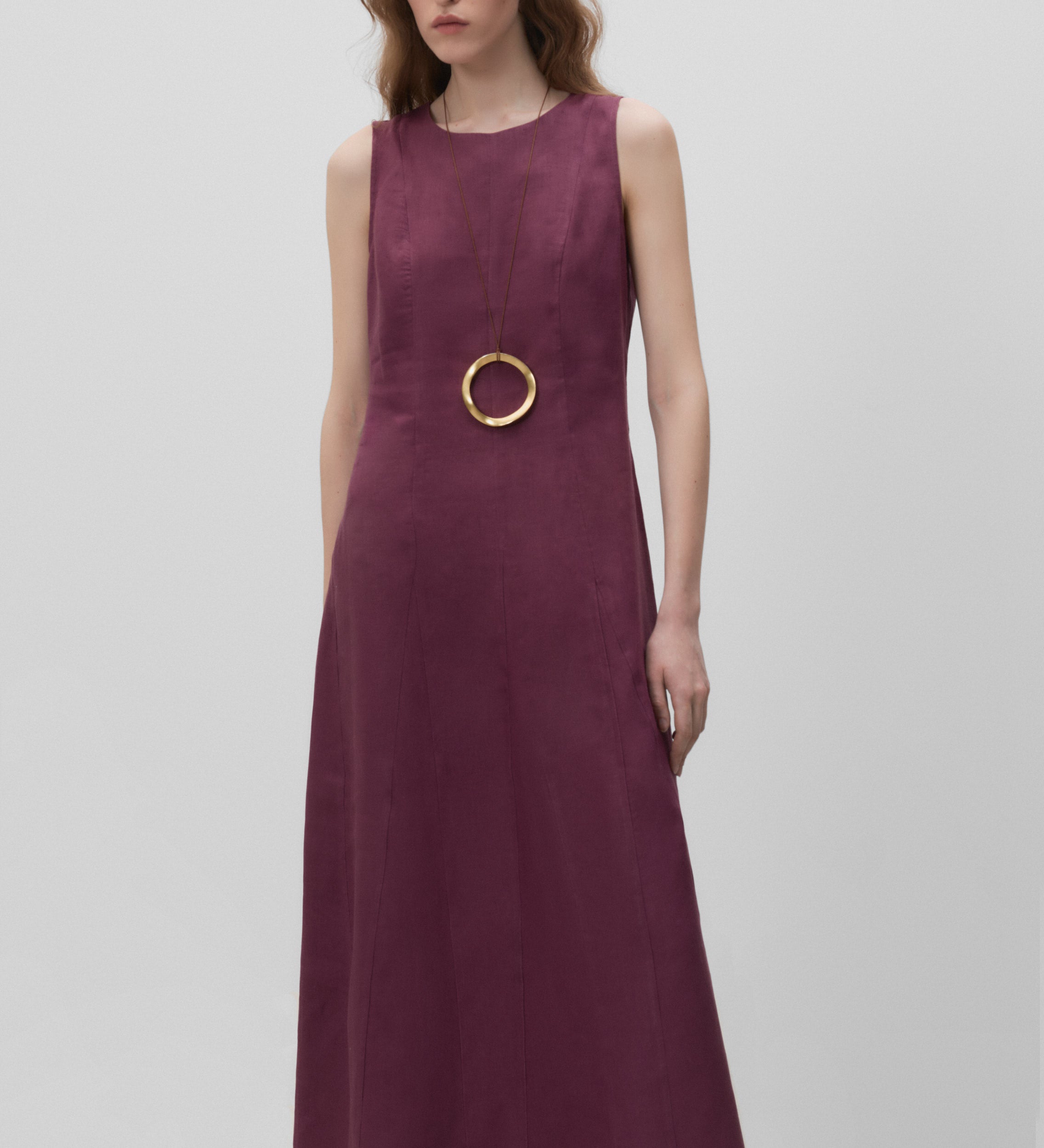 Vestido sisado godets