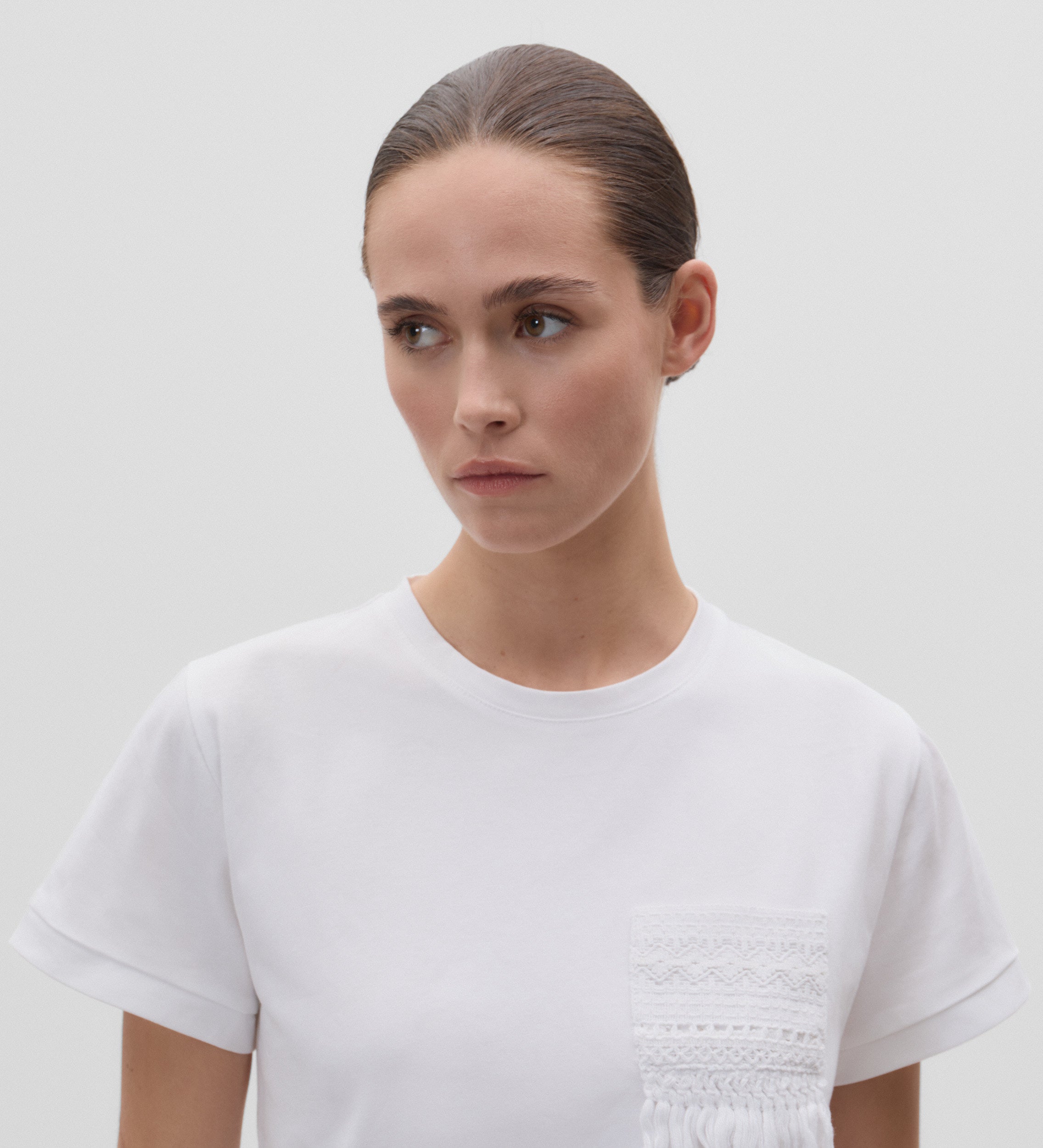 T-shirt avec détails au crochet