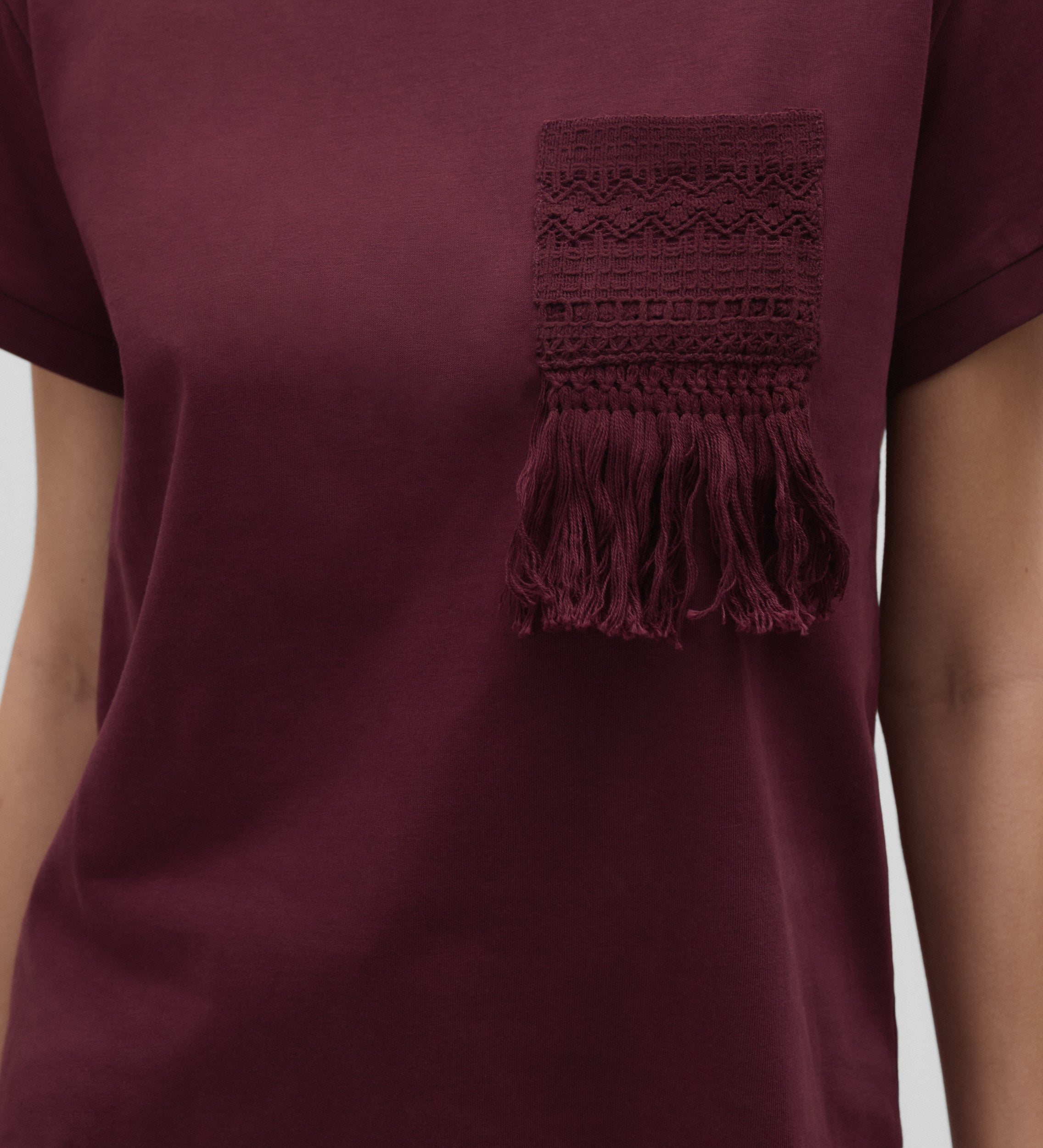 T-shirt avec détails au crochet