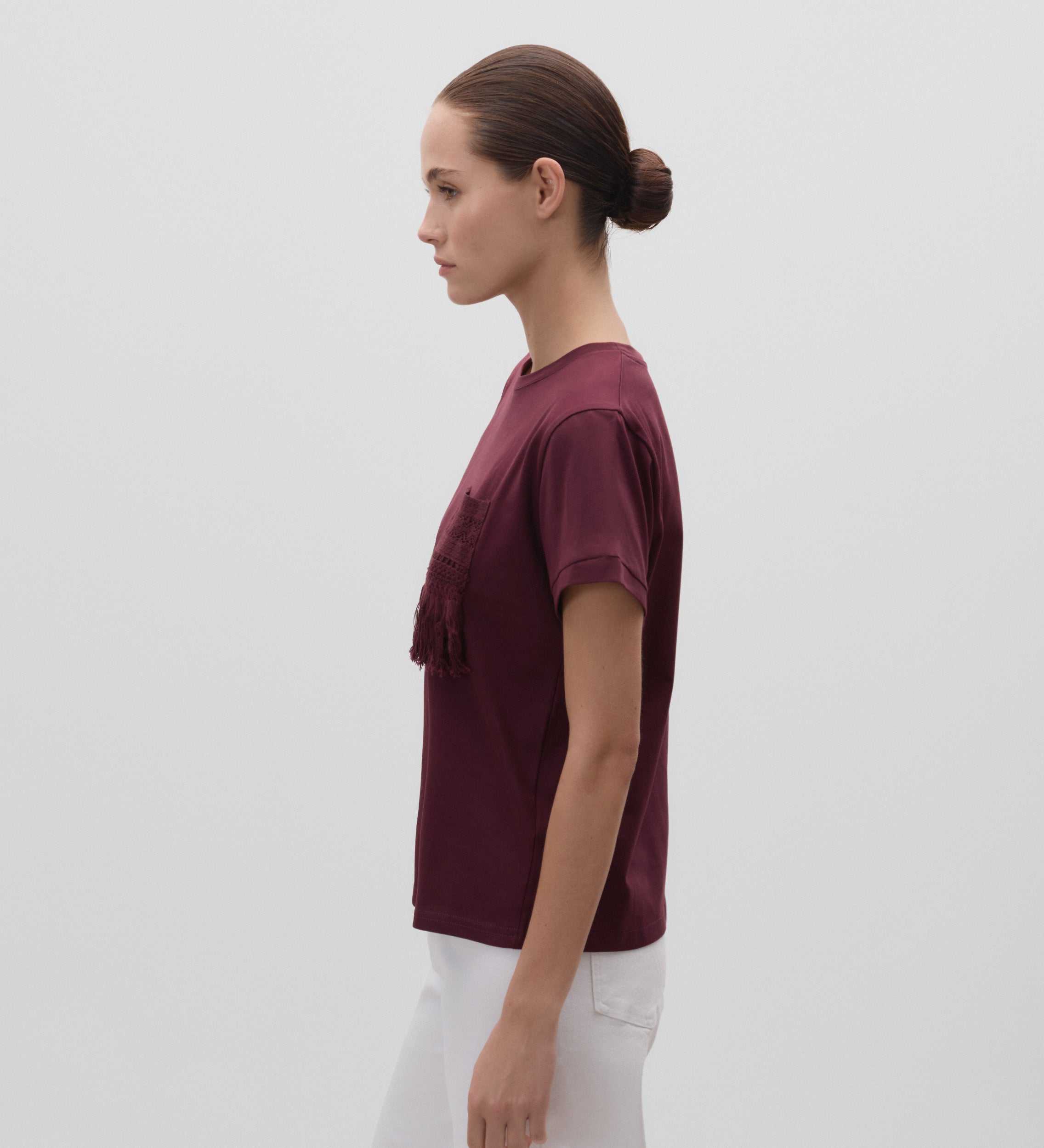 T-shirt avec détails au crochet