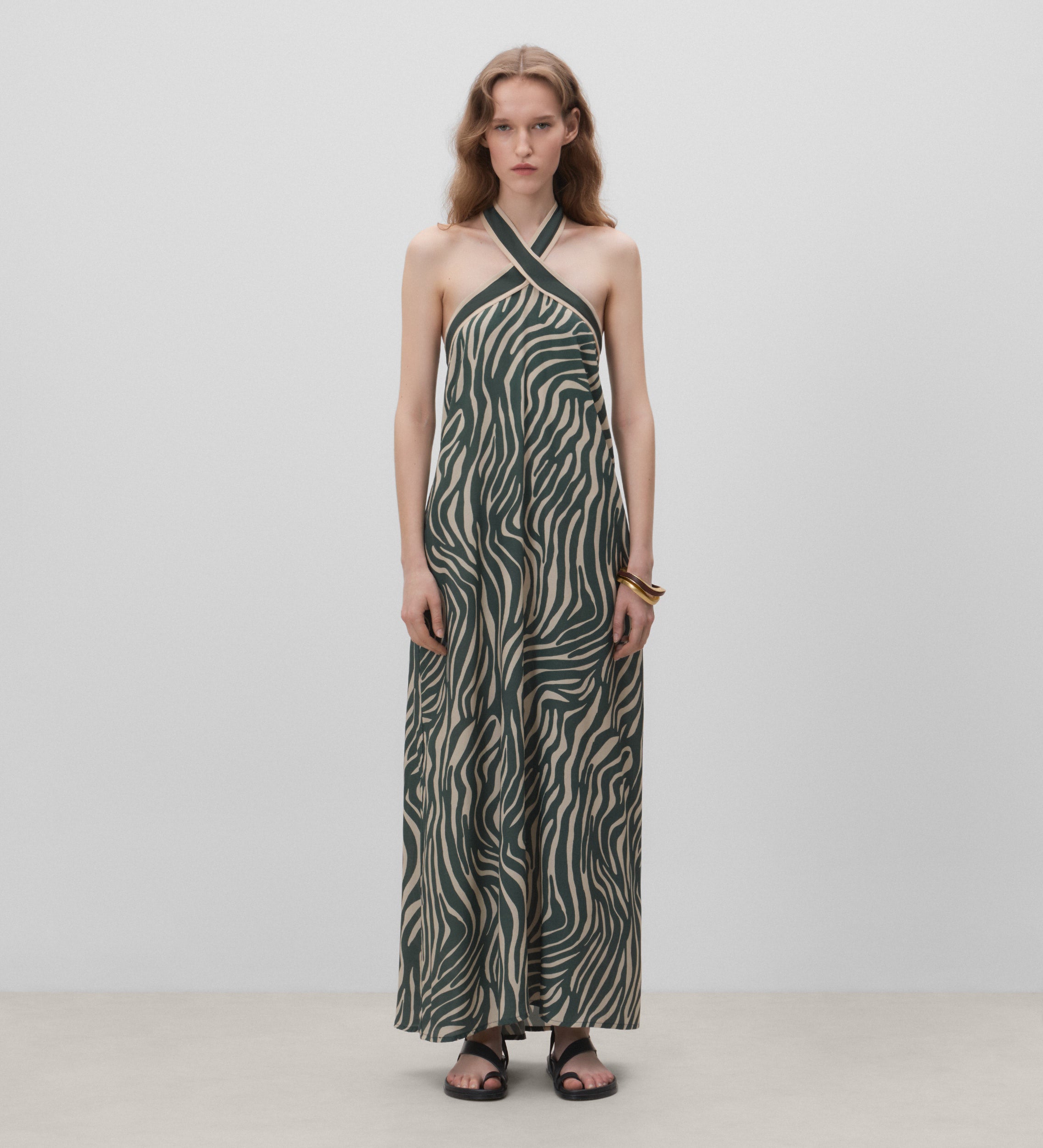 Robe imprimée dos nu