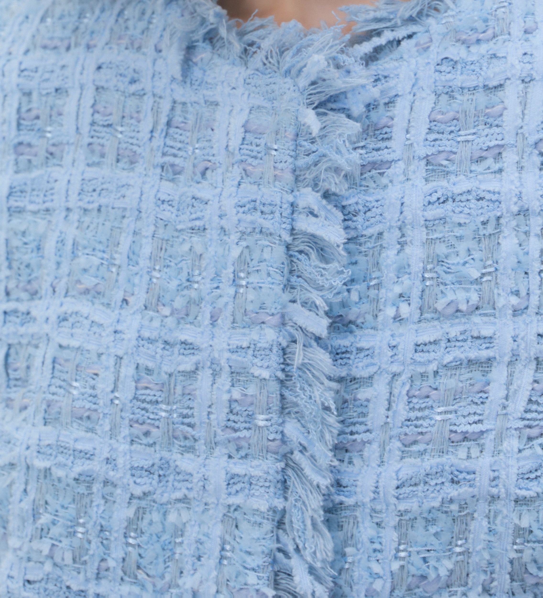 Fringed tweed jacket