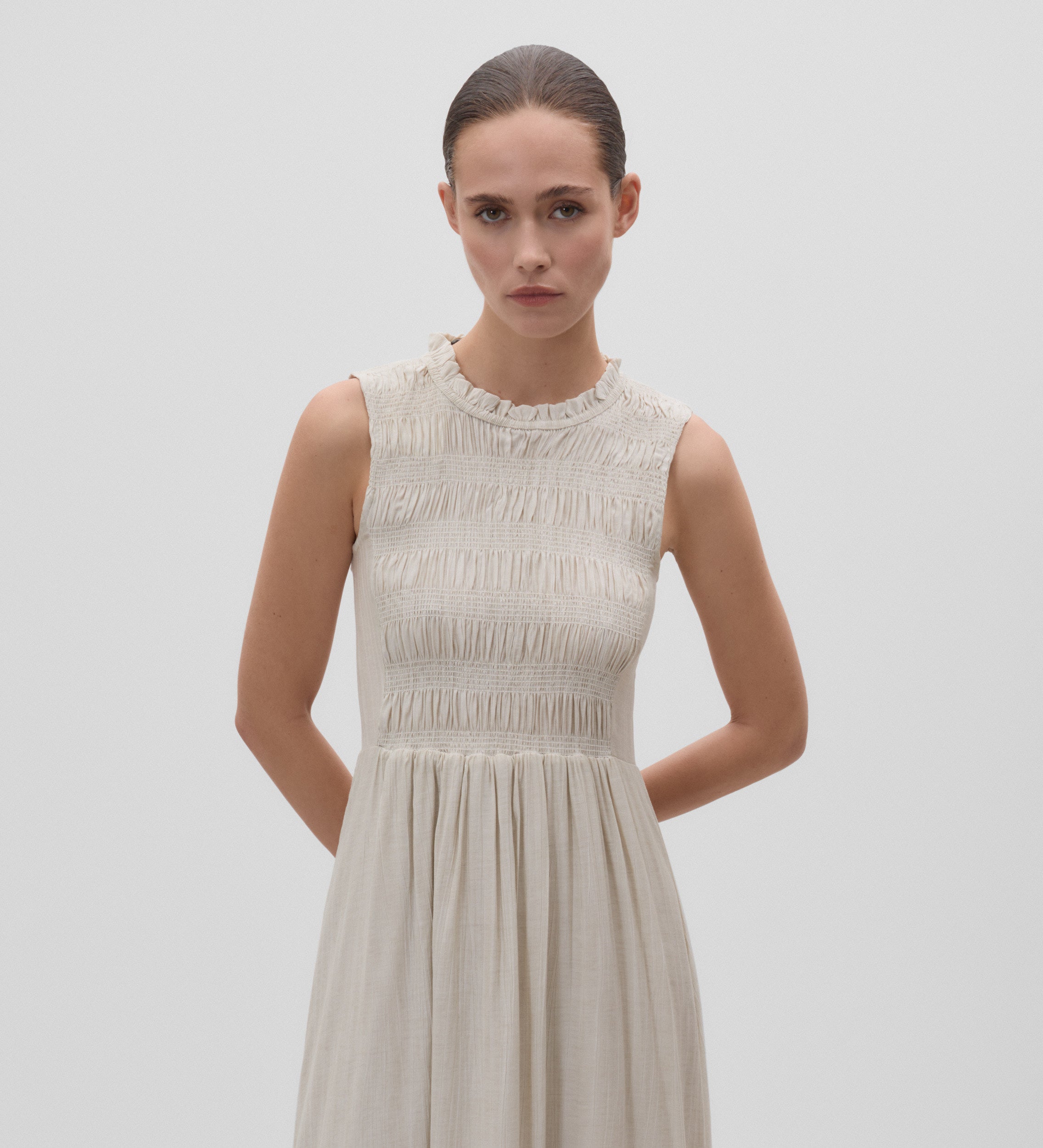 Long elasticated dress