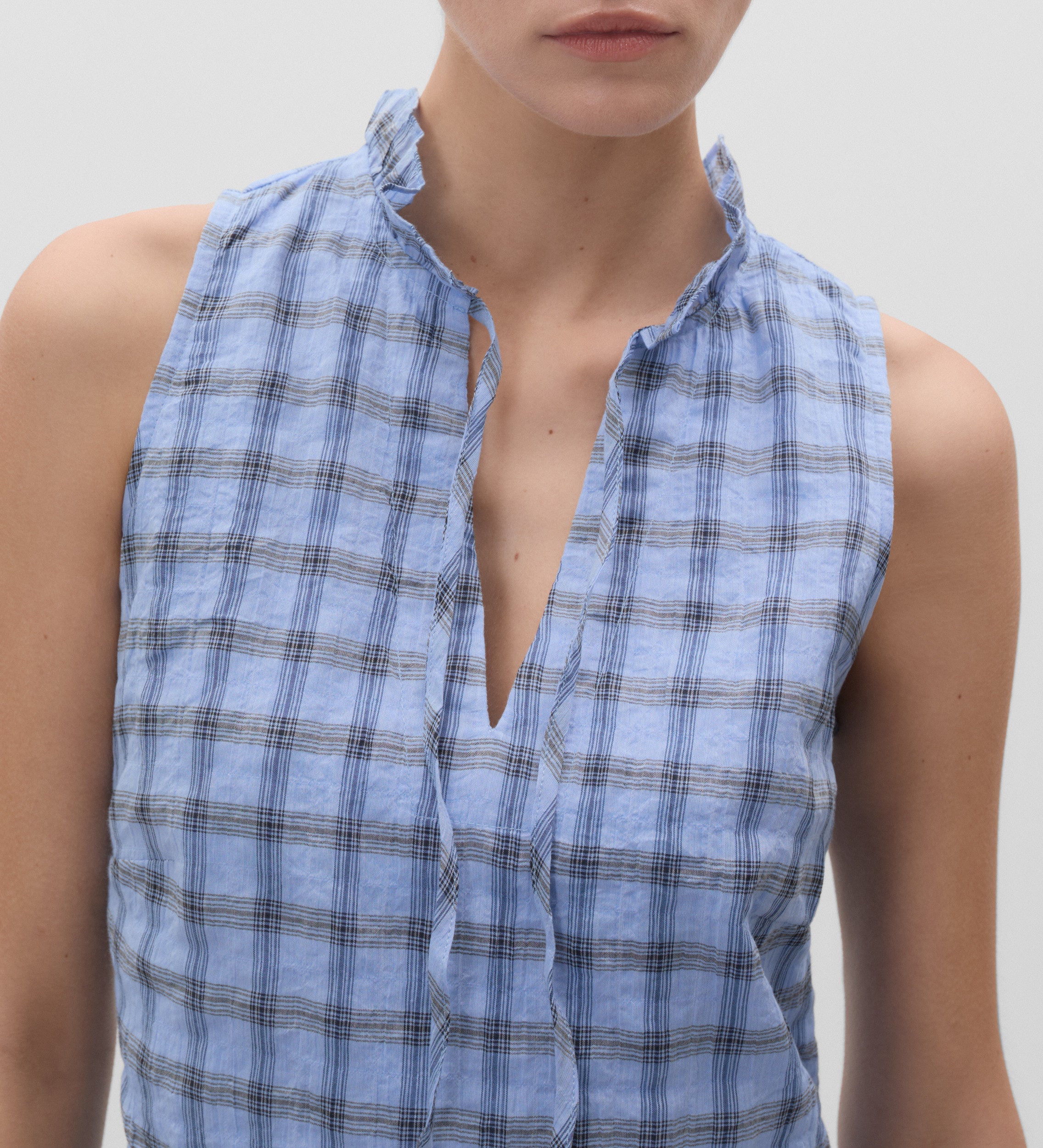 Robe longue à carreaux