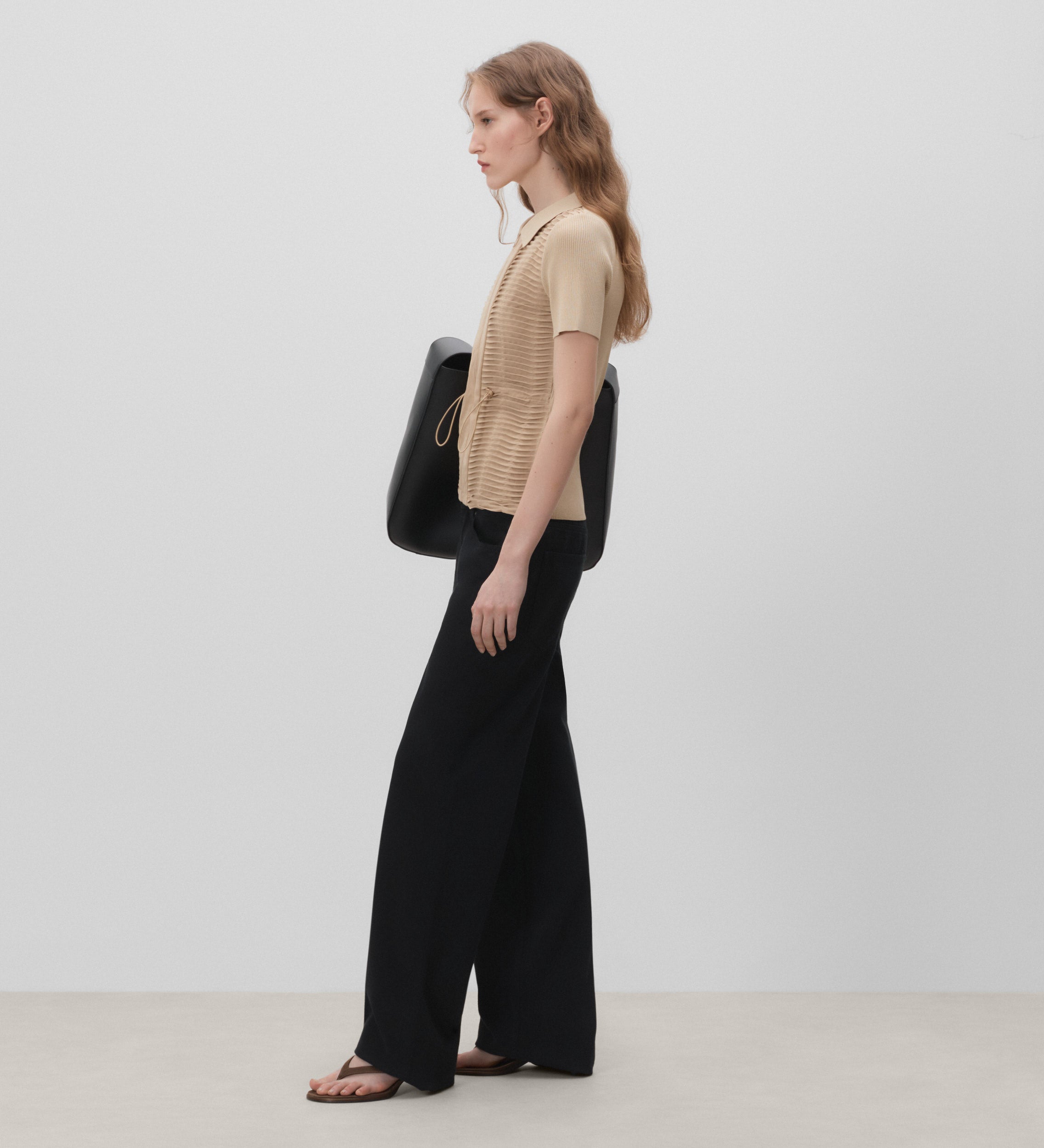 Gilet court bi-matière