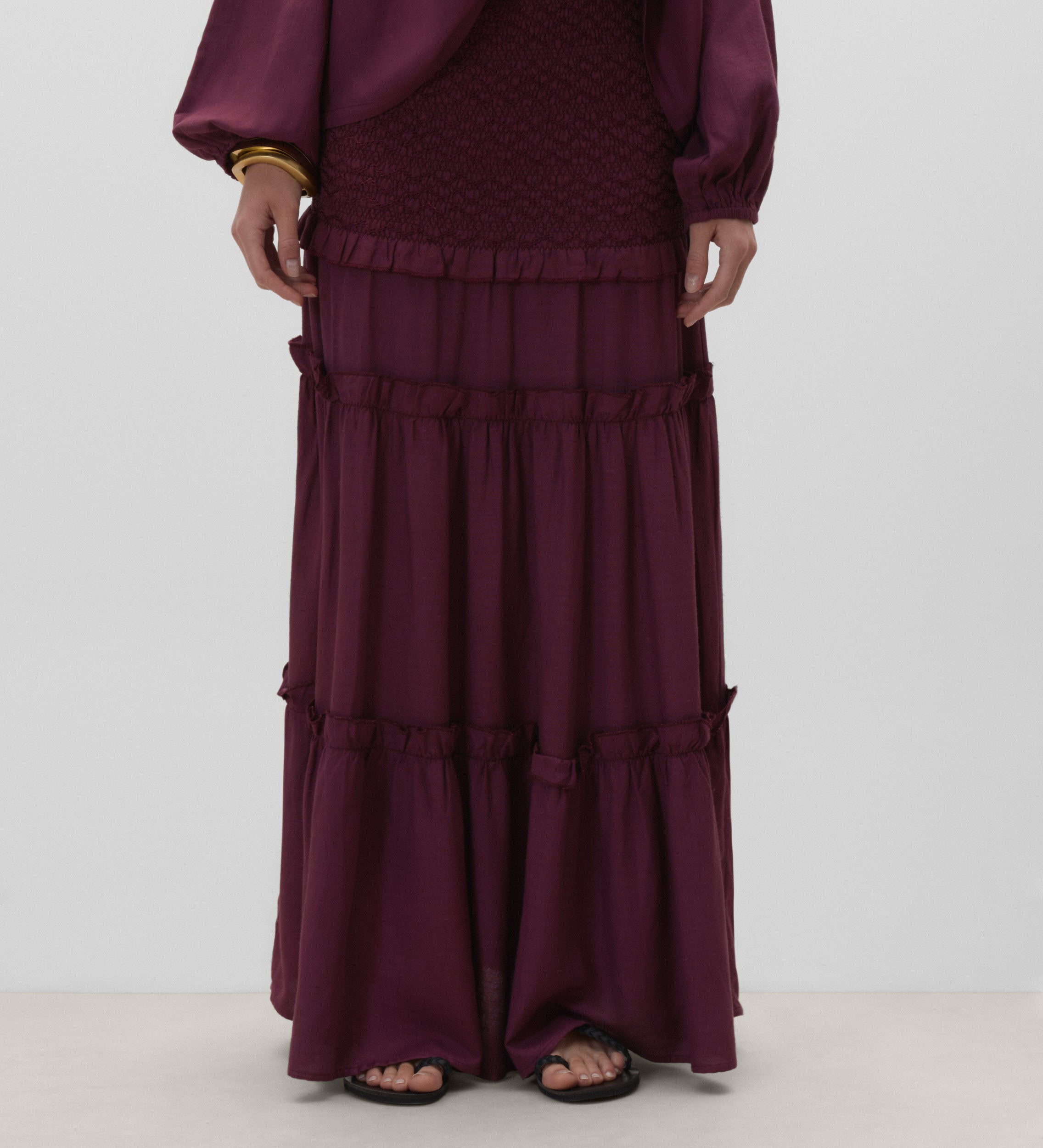 Falda punto smock