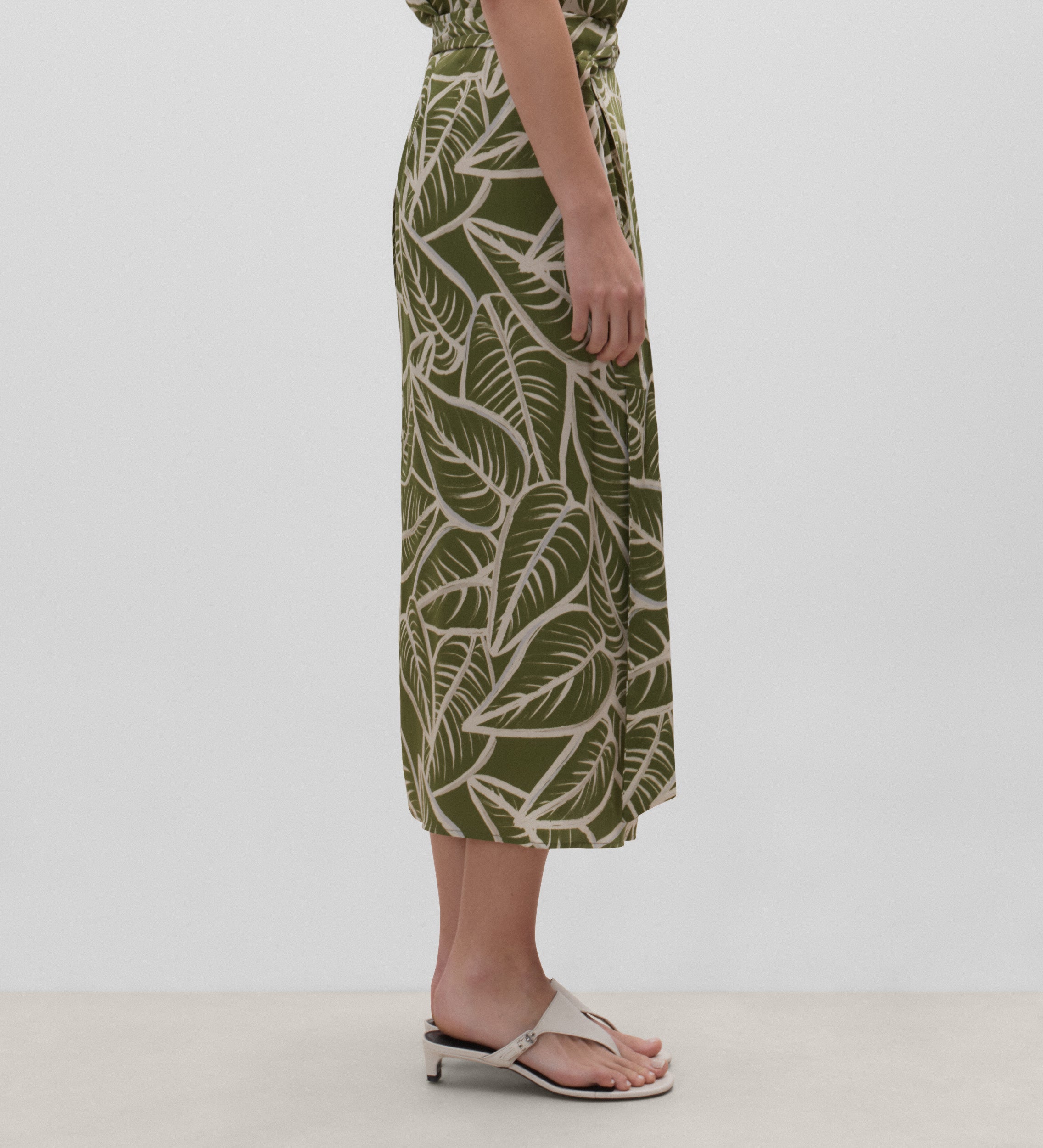 Printed pareo-style skirt
