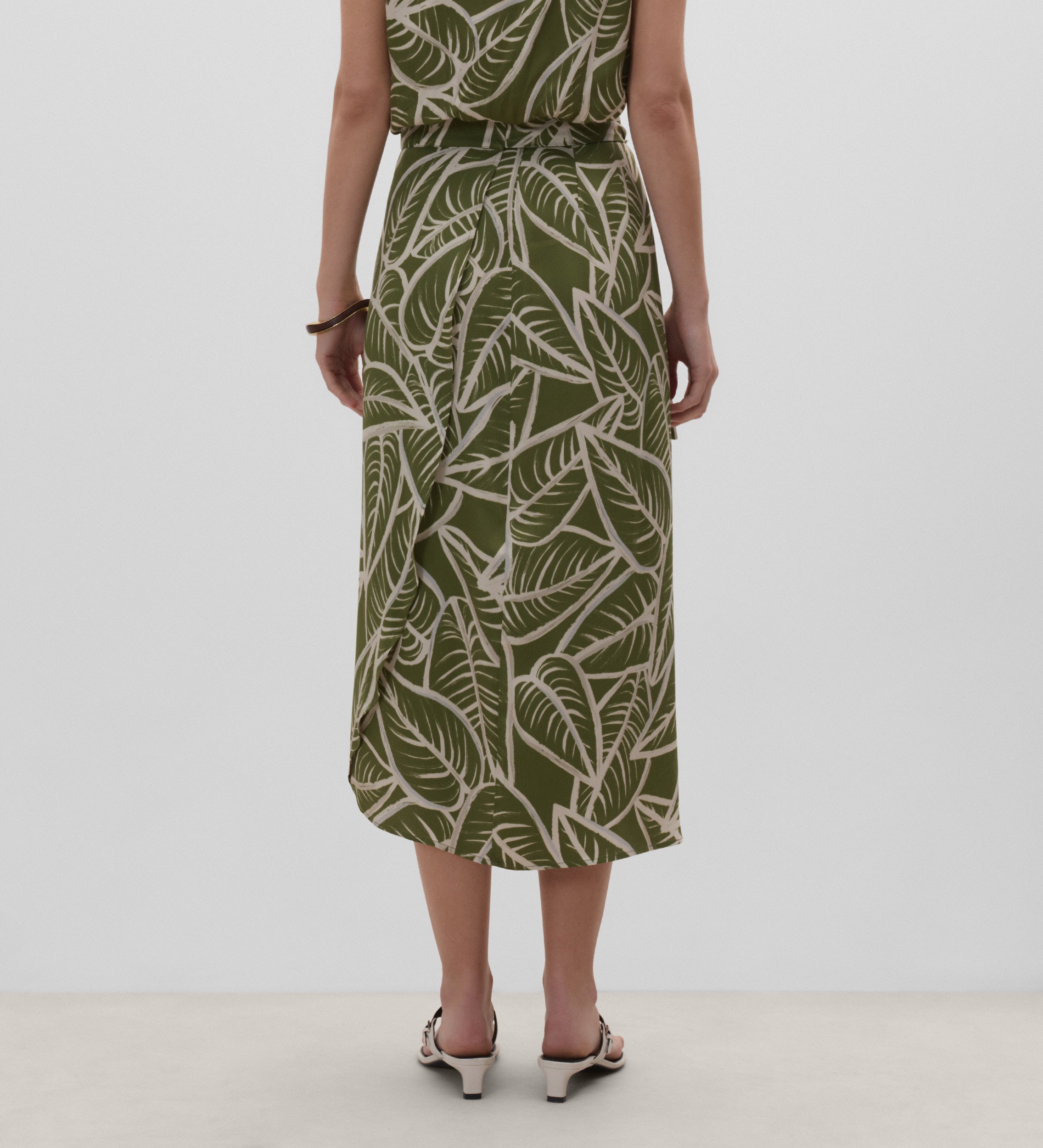 Printed pareo-style skirt