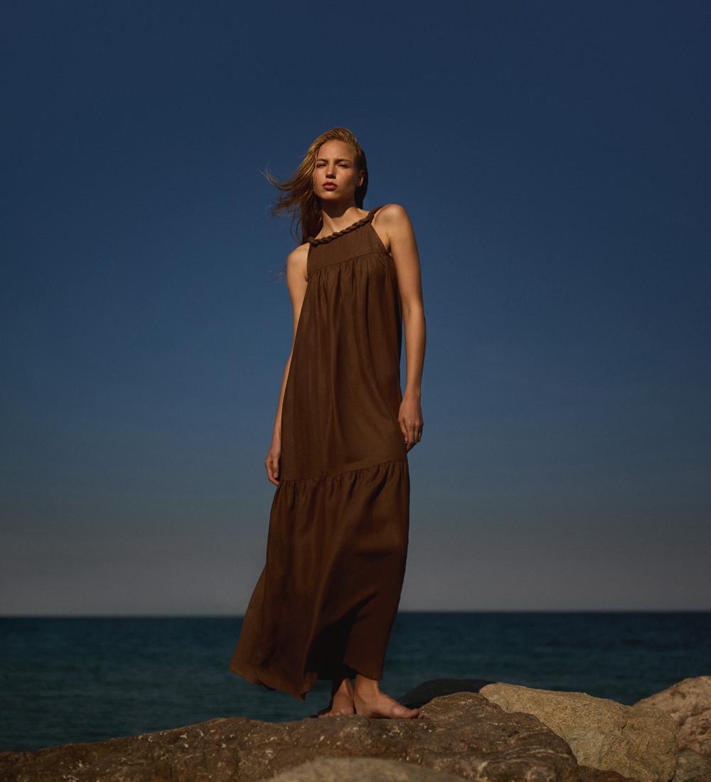 Dress with braided detail