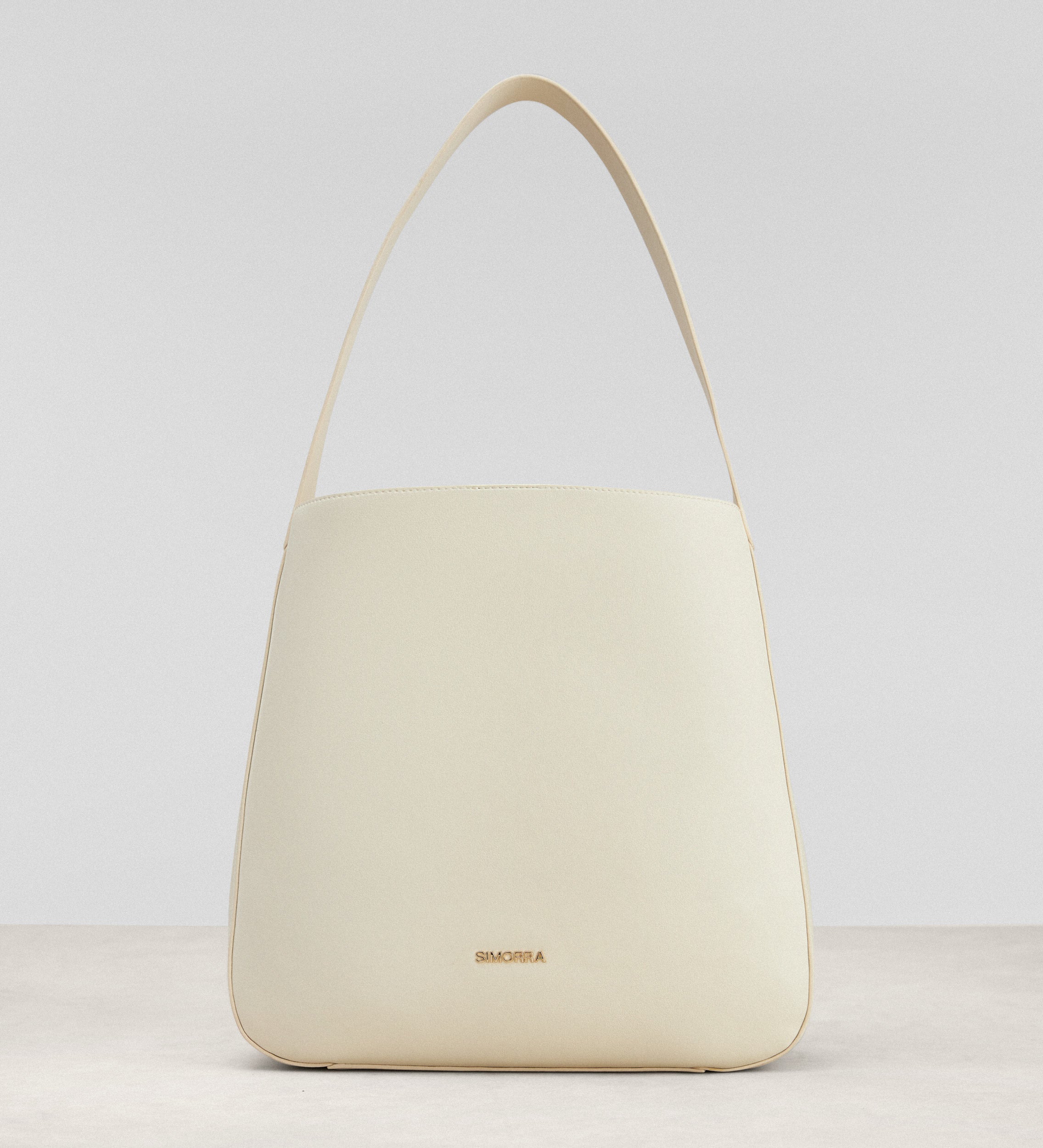 Leather shopper bag