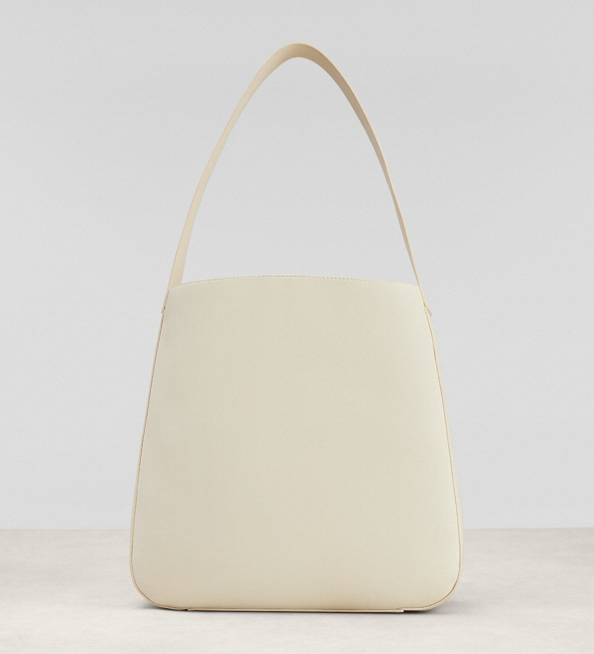 Leather shopper bag